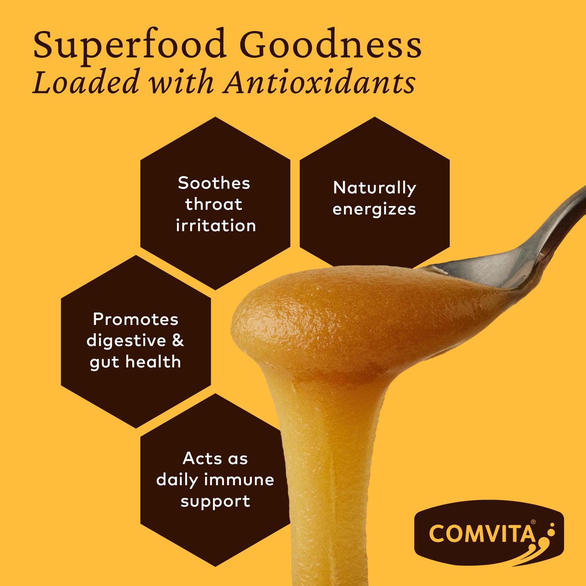 Comvita Manuka Honey UMF 5+ (MGO 83+) - Raw Manuka Honey New Zealand, Pure & Unpasteurized, Superfood for Immune Health, Use in Tea, Wild, Monofloral, Non-GMO - 500g (17.6 oz) - Medaid International