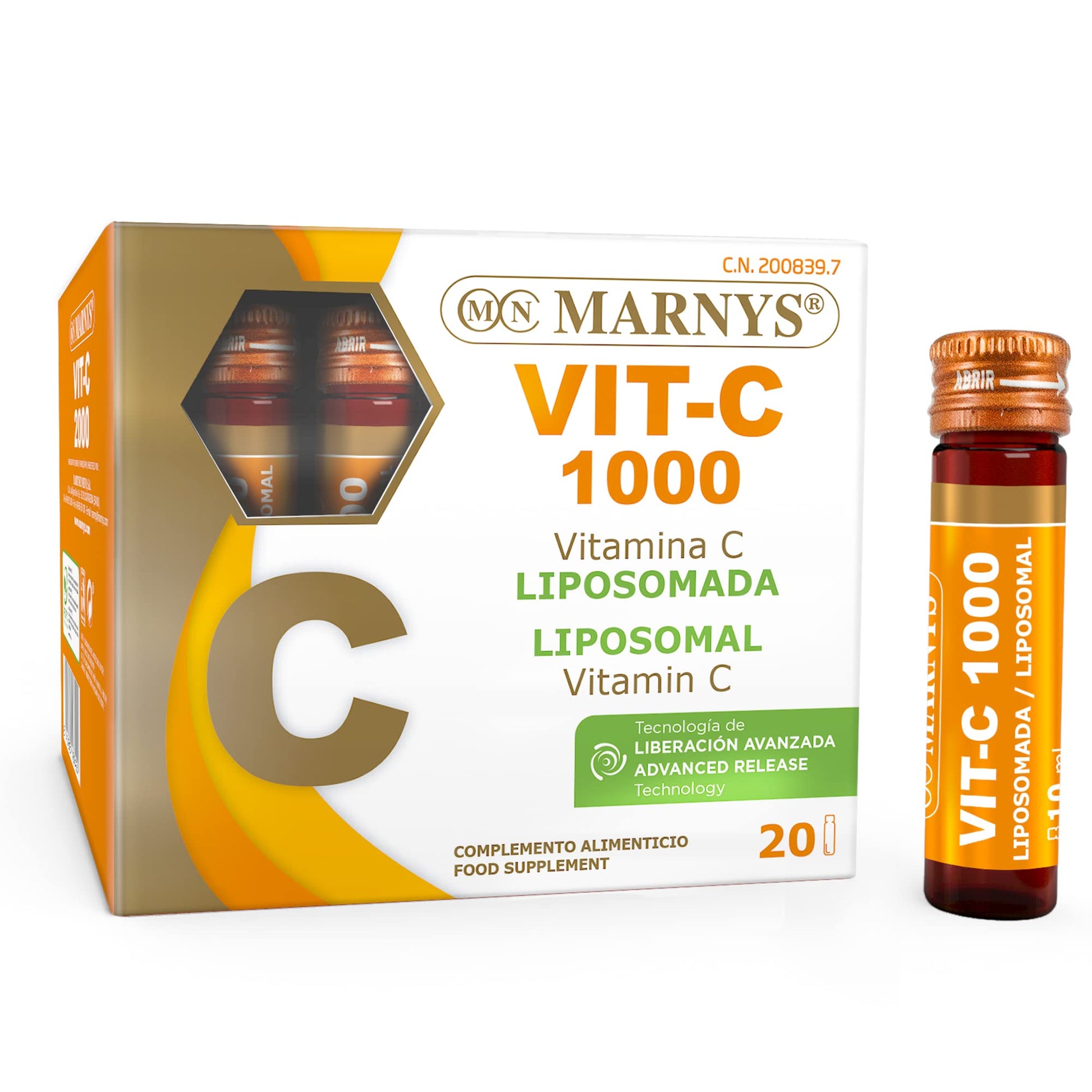 Marny's MARNYS Vitamin C 1000 20vial, Black, Standard - Medaid International