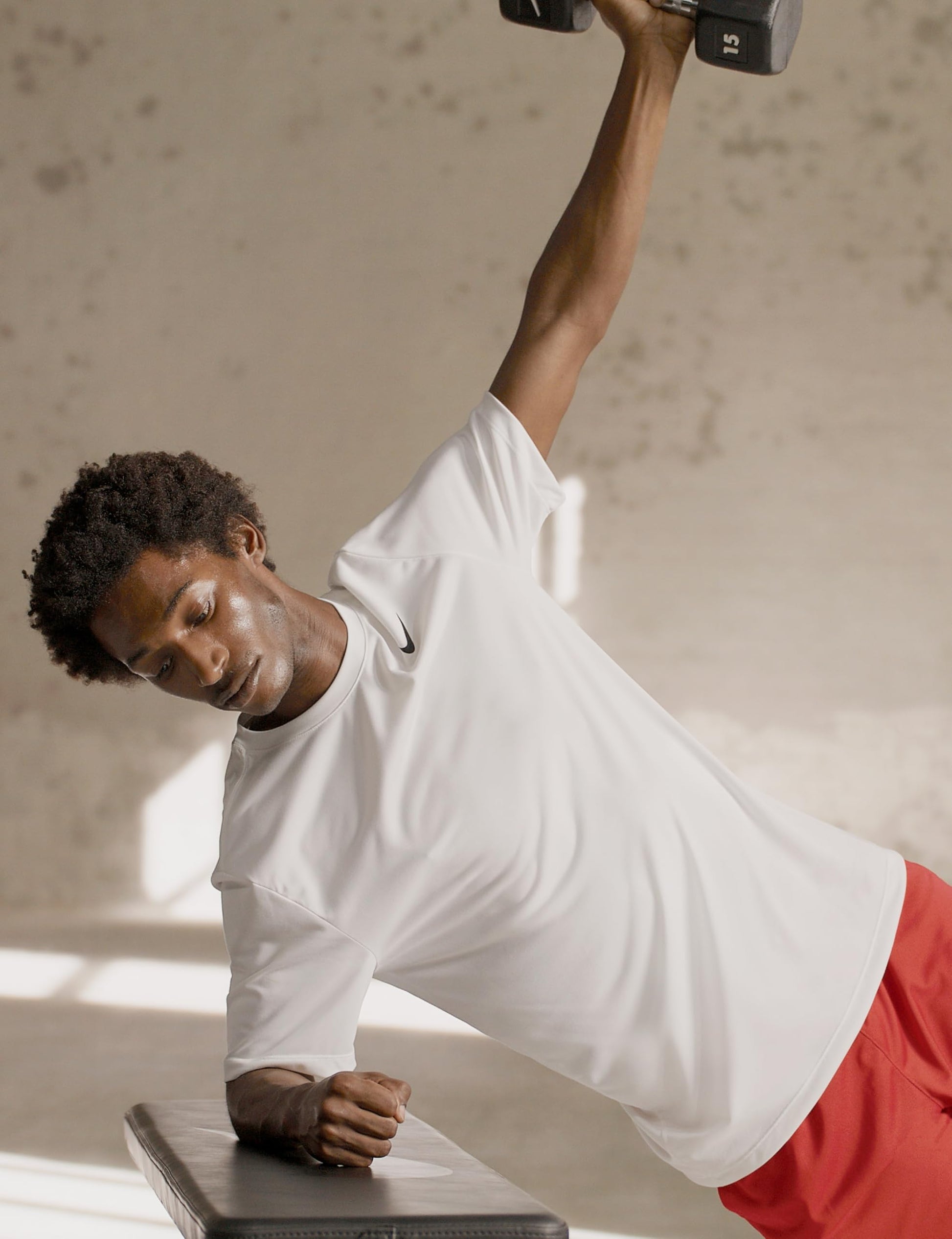 Nike Men's Dri-Fit Legend Fitness T-Shirt, White/Black, Medium - Medaid International