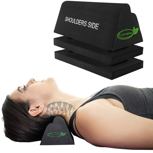 Lumia Wellness Cervical Orthotic Traction Block, Firm, Spinal & Neck Alignment, Cervical Traction Device & Neck Stretcher - Medaid International