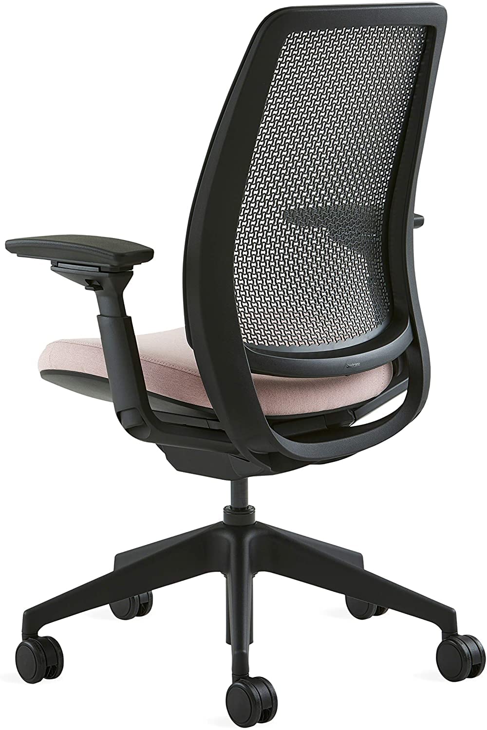 Steelcase Series 2 Office Chair - Ergonomic Work Chair with Wheels for Carpet - with Back Support, Weight-Activated Adjustment & Arm Support - Adjustable Rolling Chairs for Desk - Blue Nickel Fabric - Medaid International