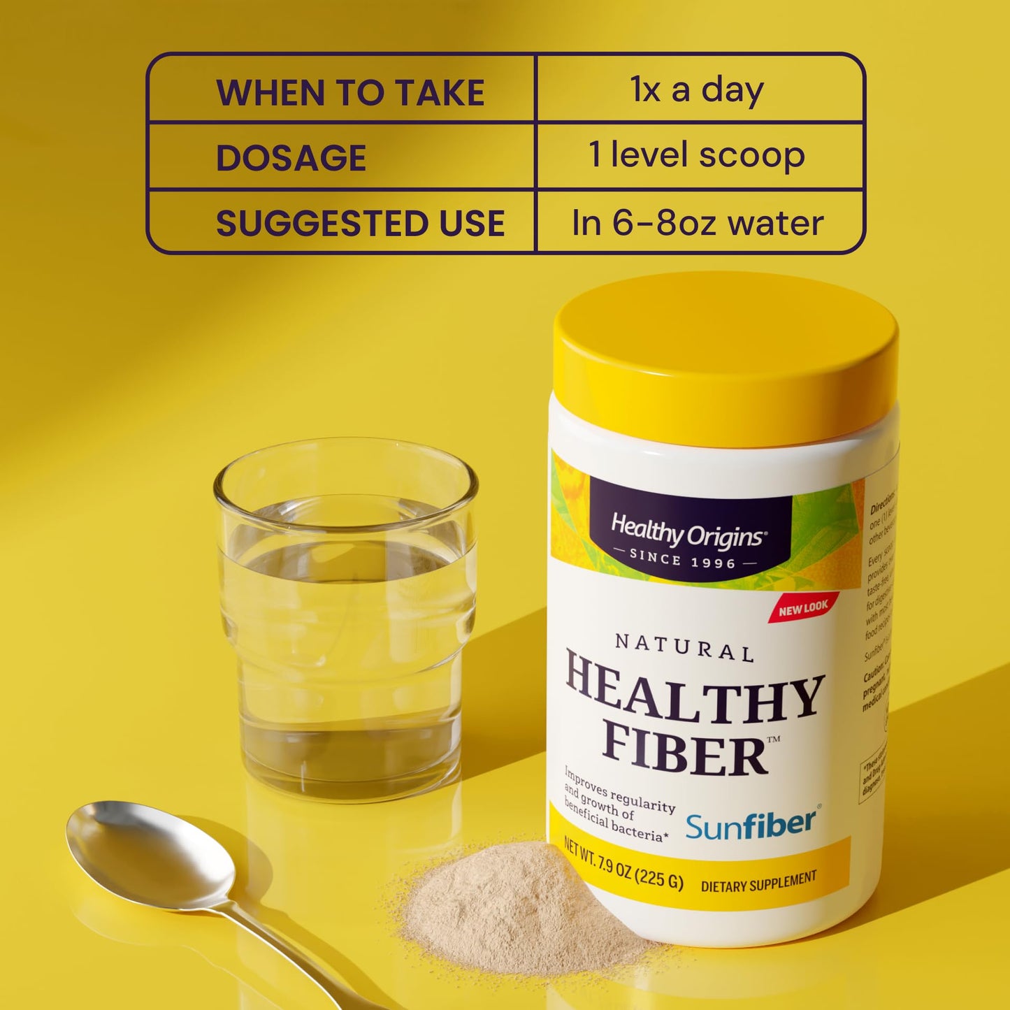 Healthy Origins Healthy Fiber (All Natural, Non-GMO, Gluten Free, Digestive Support, Prebiotic), 7.9 Ounce - Medaid International