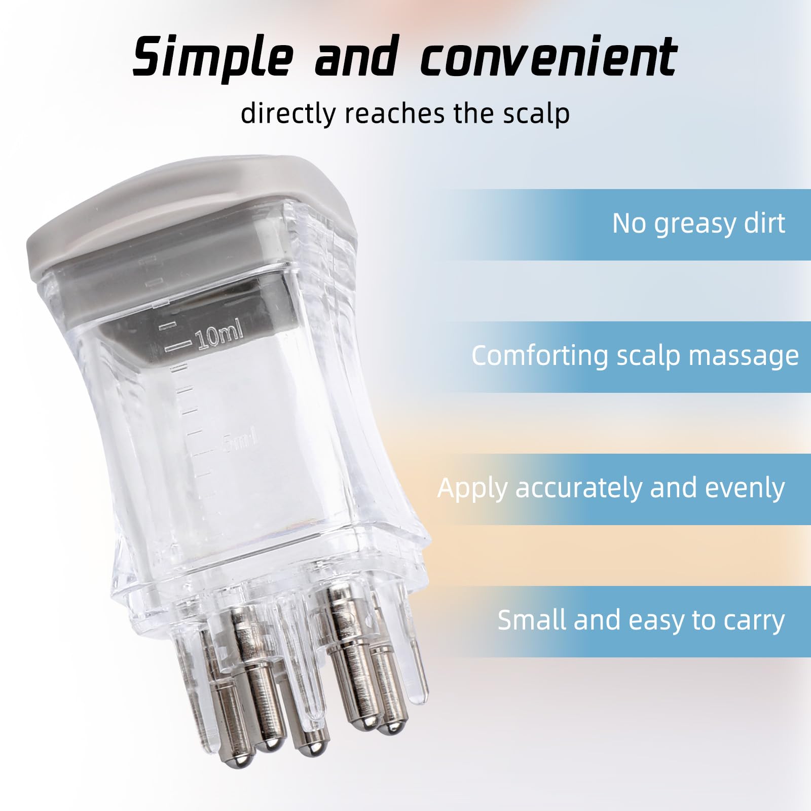 2pcs Hair Applicator Tool, Fast Apply Applicator Bottle Easy to Clean Root Comb for Hairs Oil Scalp Oil Serum Massager for Hairs Growth - Medaid International