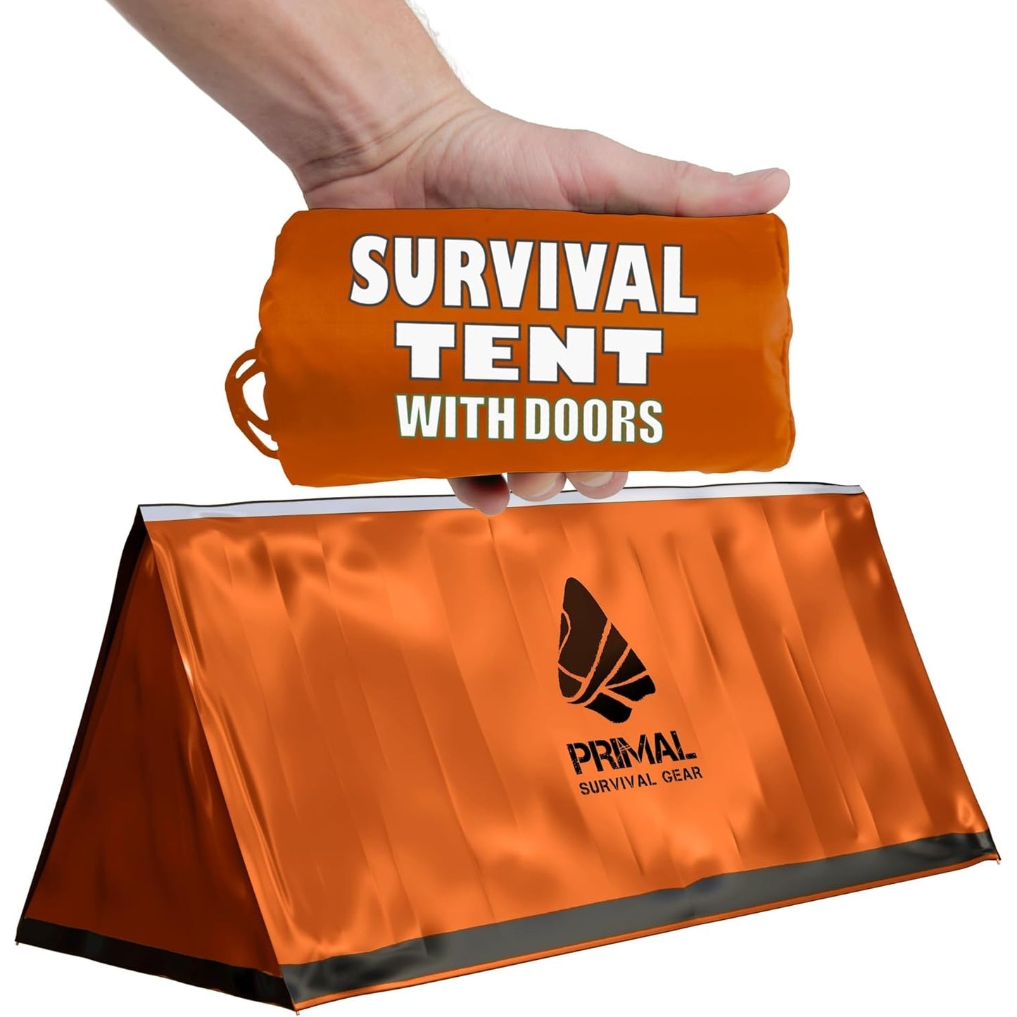 Survival Gear Shelter for Bug Out Bag - Storm Shelter Survival Tent with Doors - Tornado Shelter - Small Bivy Tent Emergency Shelter for Camping - Tactical Tent for Emergency Bugout Survival Kit - Medaid