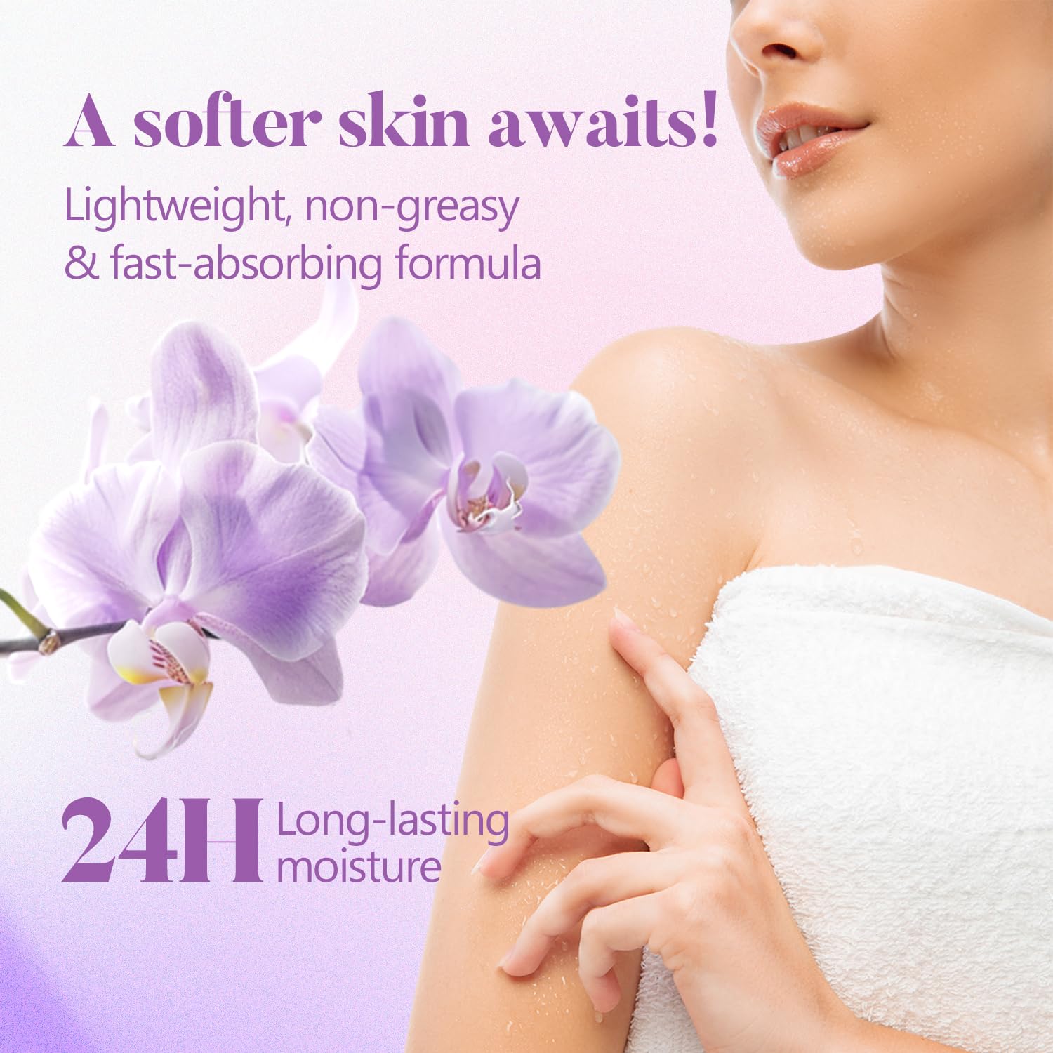 Spa Gifts for Women, Body & Earth 5 Pcs Gifts for Women Orchid Gift Sets, Bath and Body Womens Bath Gifts, Christmas Gift - Medaid International