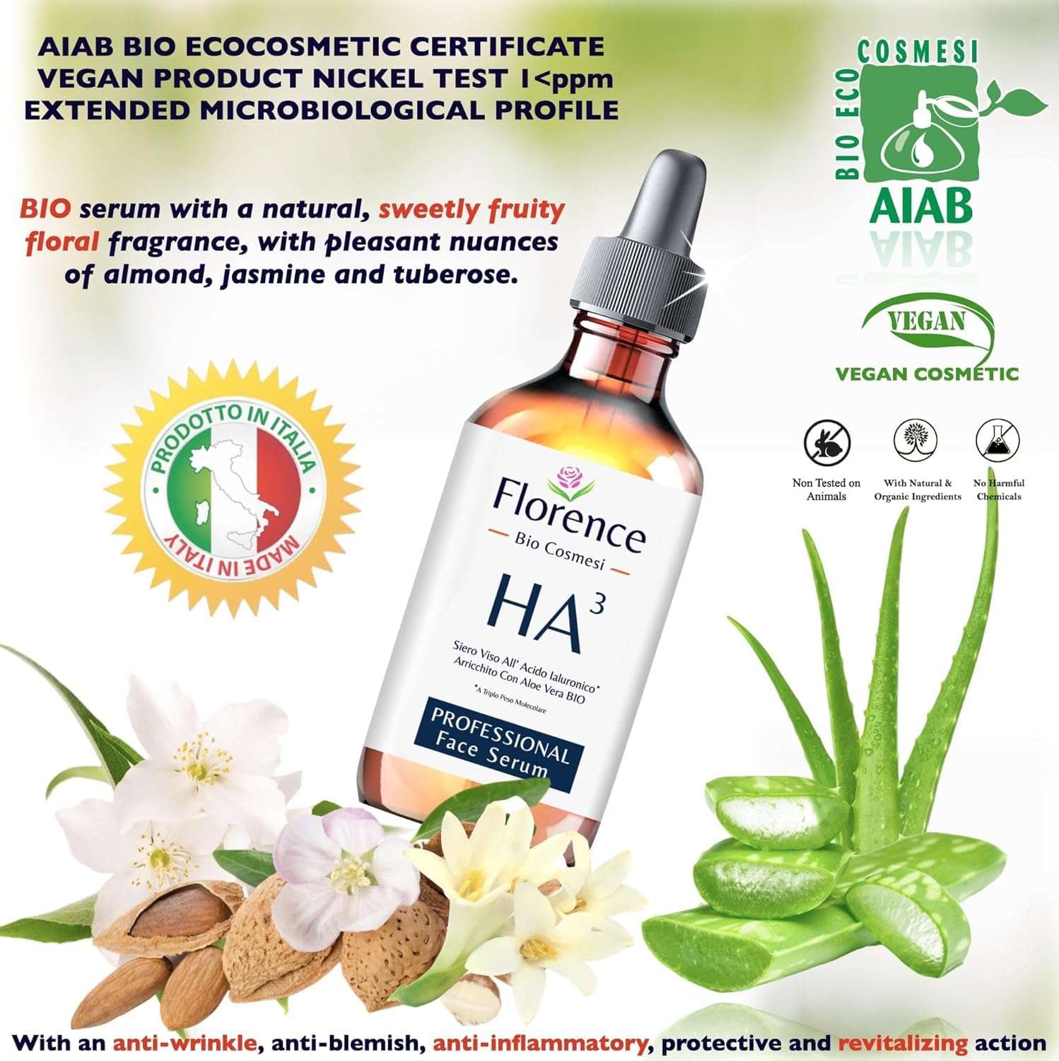 Hyaluronic Acid Serum for Face – 100% Pure with Niacinamide. Anti-Aging, Hydrating Facial Serum for Plumper, Smoother Skin – Clarifying, Plumping, Ideal for Blemish-Prone Skin and a Radiant Complexion - Medaid International