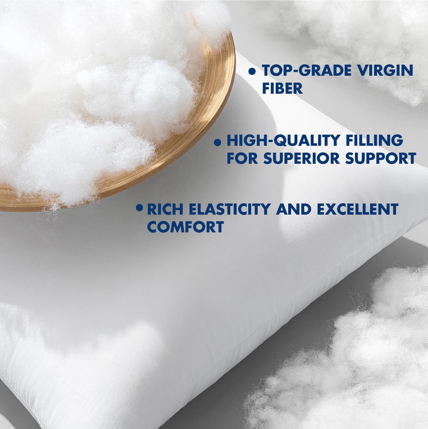 MIULEE 18x18 Pillow Inserts,Set of 2 100% Virgin Microfiber with Cotton Cover Throw Pillows for Couch Sofa and Bed - Medaid International