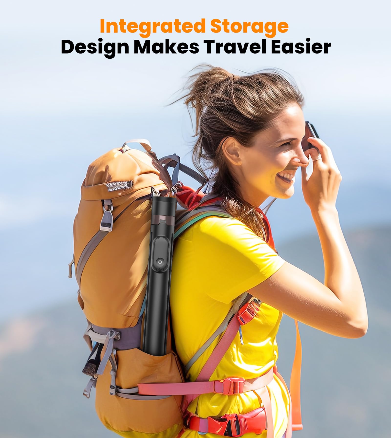 TONEOF 66" Automatic Tripod,Auto-Open Phone Tripod Stand with Magnetic Rechargable Remote,Selfie Stick Tripod 360° Vertical & Horizontal Rotatable,Stable Travel Tripod for iPhone/Android(Black) - Medaid International