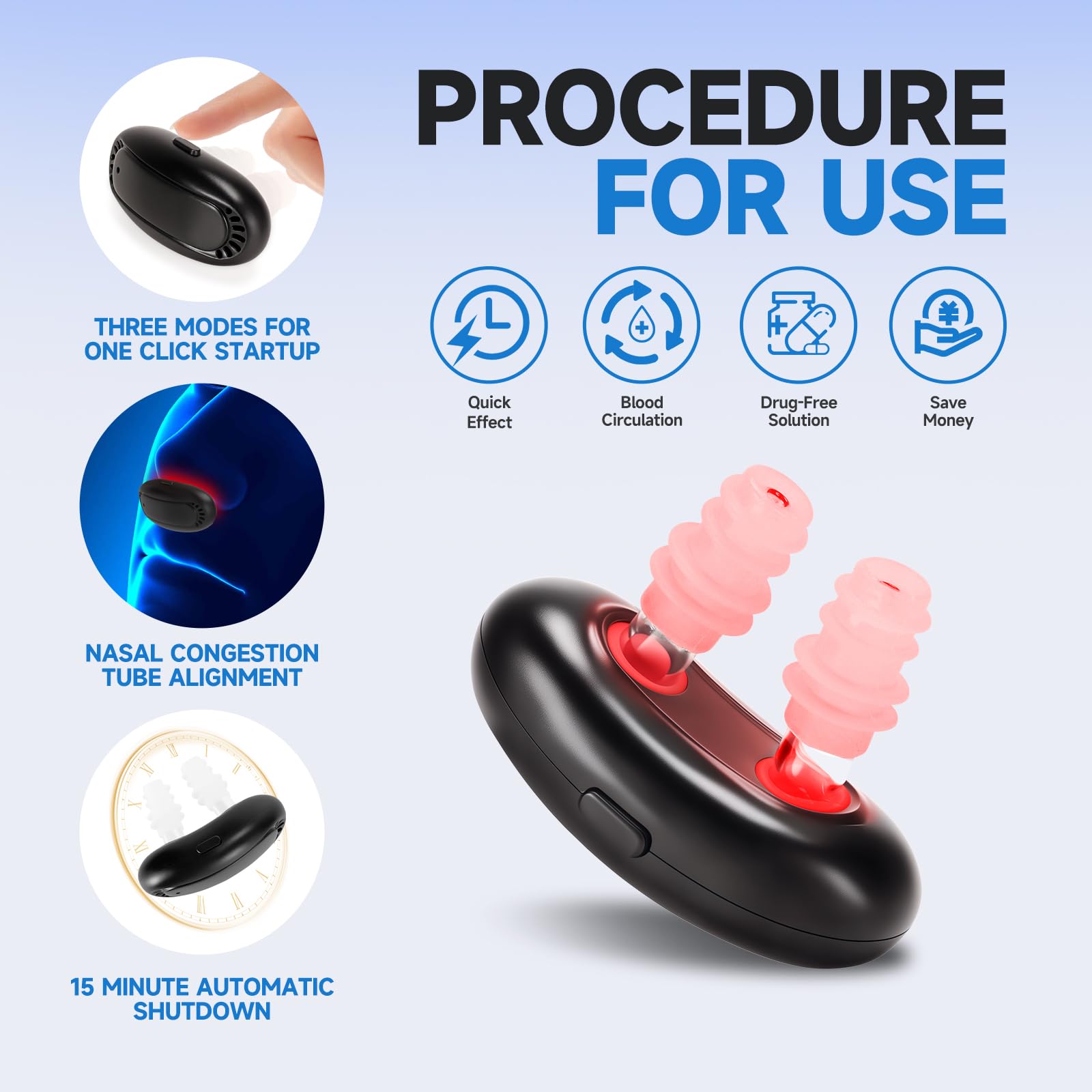 Colds Red Light Nasal Therapy Device, Red Light Nasal Therapy Instrument Red Light Nasal Therapy for Nose, Nasal Soothing Device (2PCS-XL) - Medaid International