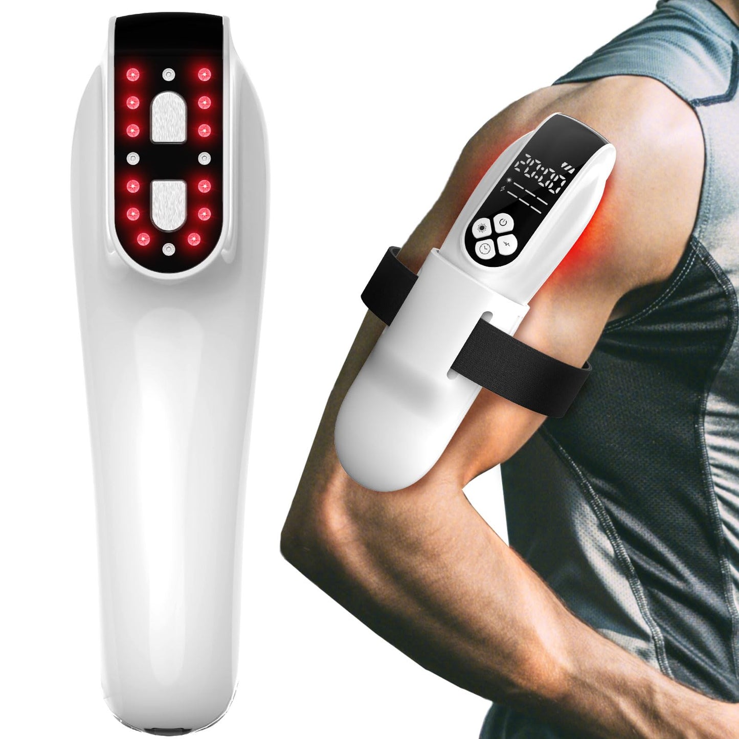 KTS Handheld Laser Therapy Devices, Infrared Red Light Therapy Device with Straps for Muscle and Joint Pain Relief, Models:HD-Cure - Medaid International