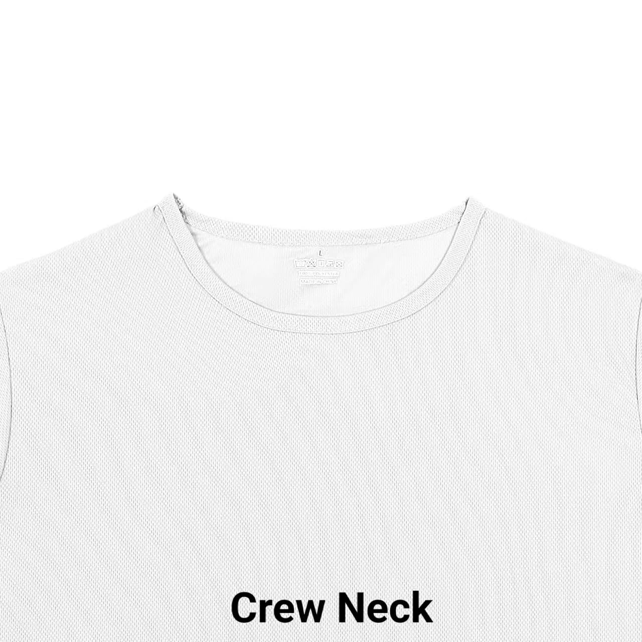 Men's T-Shirt Sporty Quick-Drying Crewneck Light and Comfortable Summer Sports Top,White - Medaid International