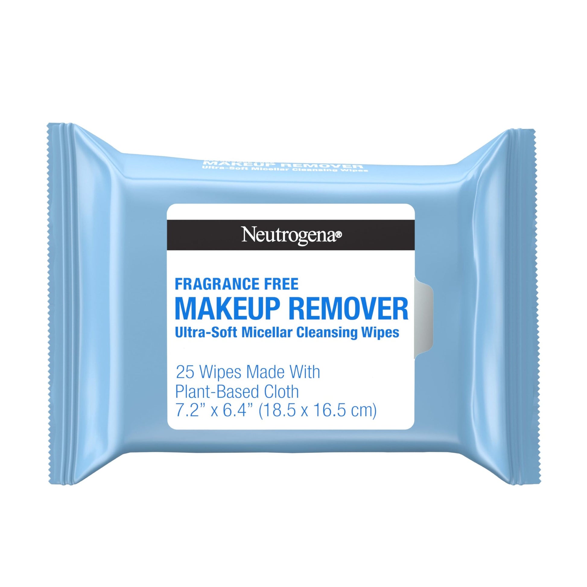 Neutrogena Fragrance-Free Makeup Remover Wipes, Daily Ultra-Soft Micellar Cleansing Wipes Gently Remove Oil & Waterproof Makeup, Hypoallergenic, Made with Plant-Based Cloth, 25 ct - Medaid International