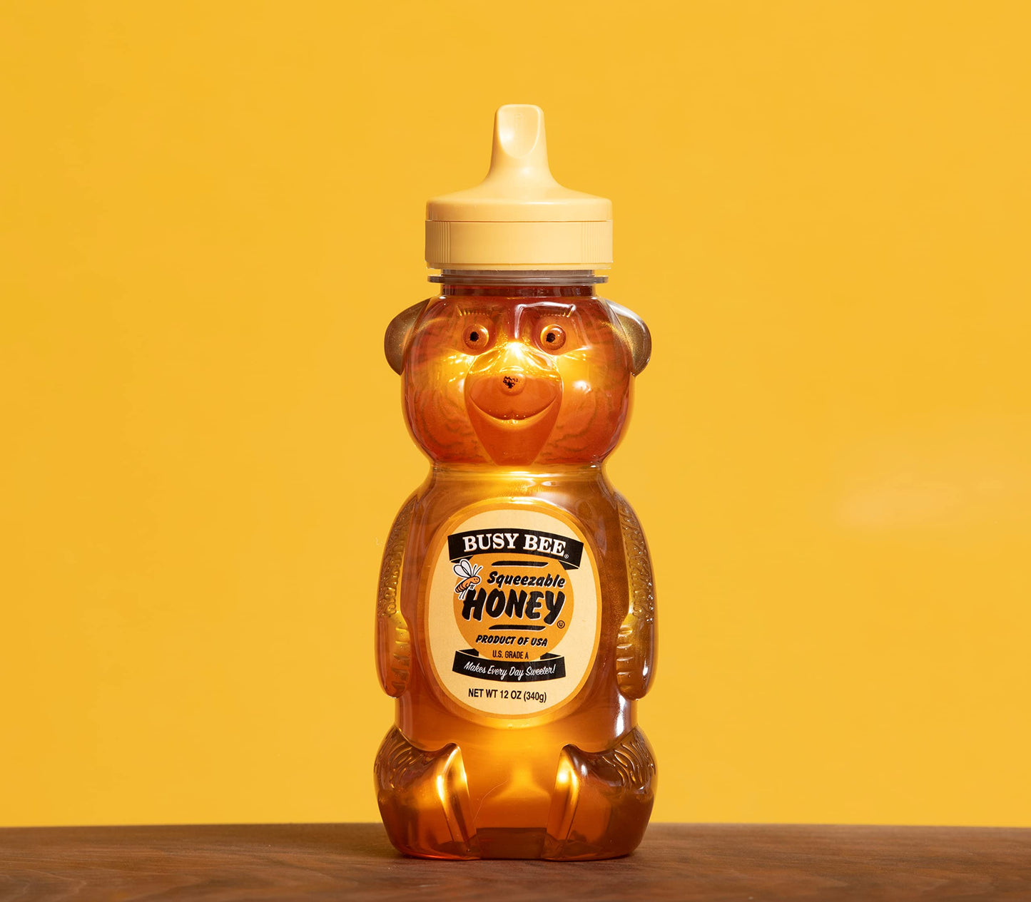 Busy Bee Honey, Grade A, Filtered, Pack of 3 Honey Bears (12 OZ each) - Medaid International