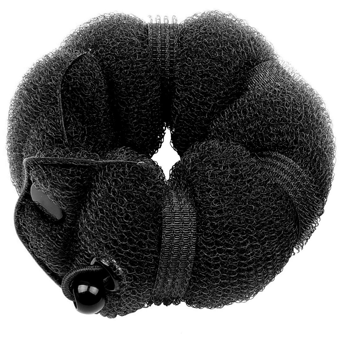 Goldrose Beauty Hair Styling Accessory - 2 Pieces Doughnut Hair Bun Maker and Curler in Small & Large (Black) - Medaid International