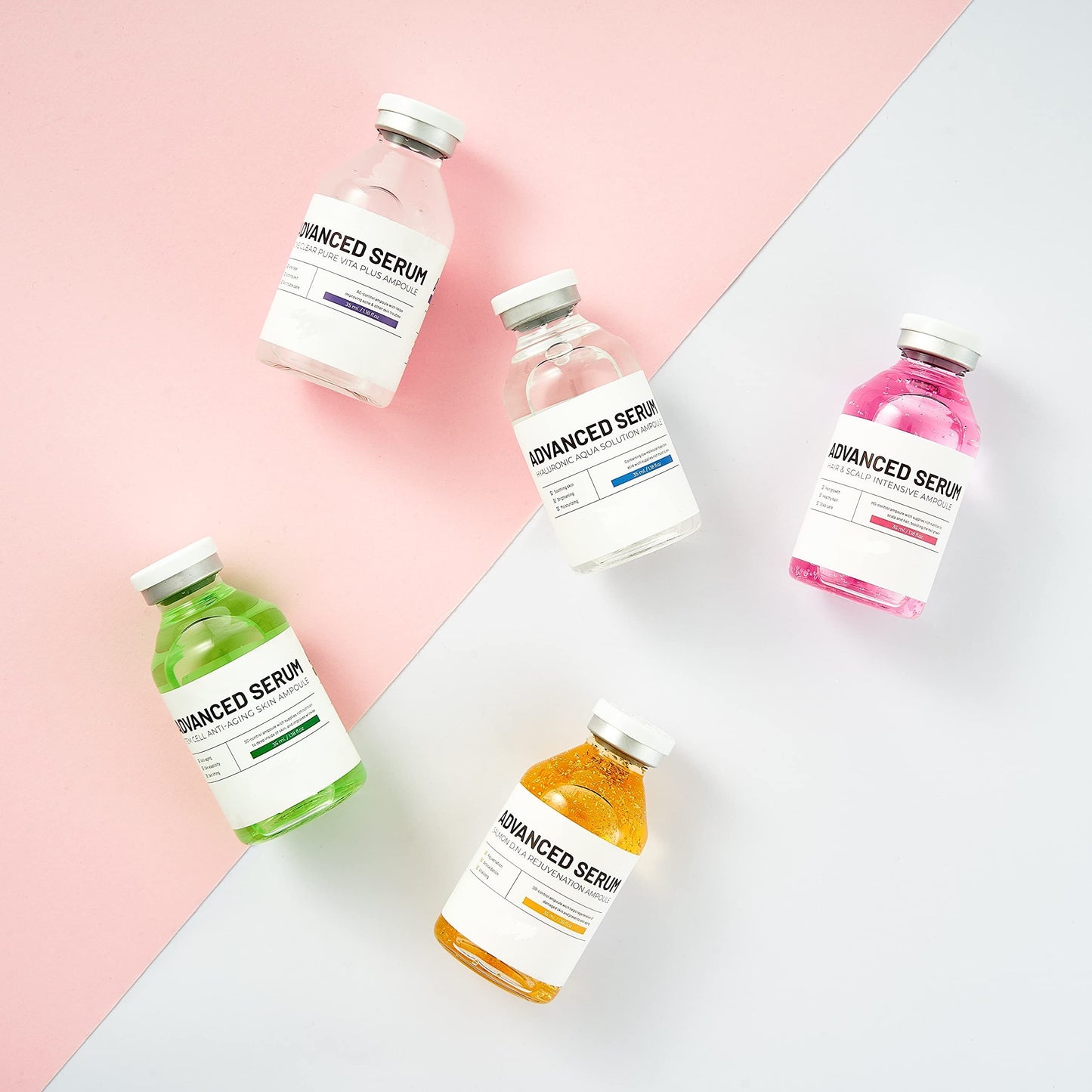 BRÜUN Advance Microneedling Korean Serum - 4 Different Booster Ampule Kit for Face and Body Including (AC + SC + SD + HY Control Serums) – Use with or without Dr Pen - Medaid International