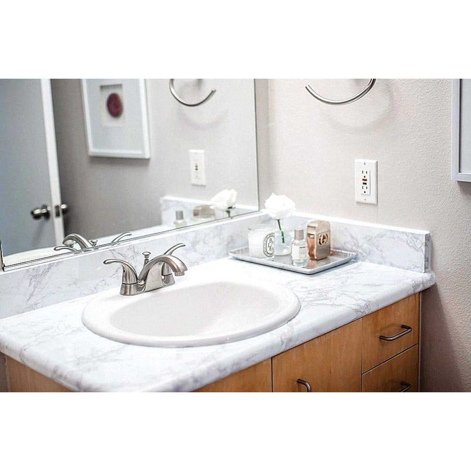 practicalWs Marble Paper Granite Gray/White Roll Kitchen Countertop Cabinet Furniture is Renovated Thick PVC Easy to Remove Without Leaving Glue Upgrade 17.71" x 196.8" - Medaid International