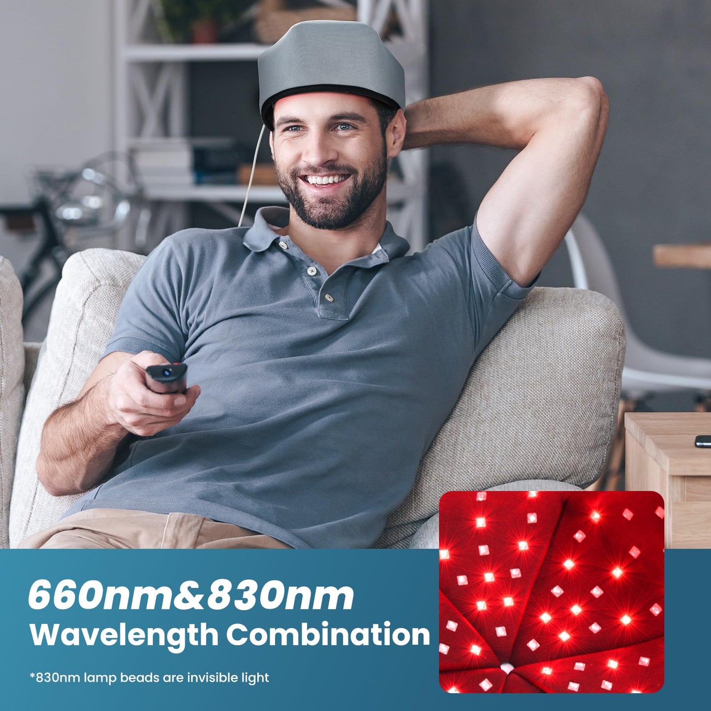 Elfeye Red Light Therapy Cap for Hair Growth - Hair Regrowth Treatment Device for Men & Women, 660&850nm Red Light Therapy Hat, Laser Cap for Thinning Hair, Hair Loss & Scalp Health - Medaid International