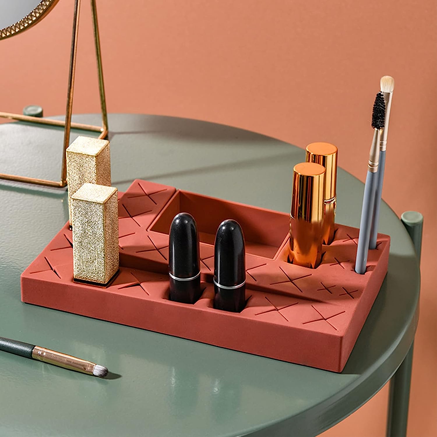Silicone Lipstick Holder, Cosmetic Organizer for Brushes, Lipstick and Lipgloss - Medaid International