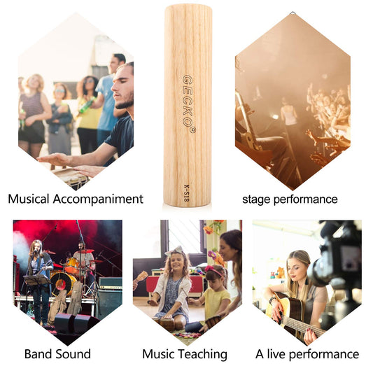 PARDUS Sand Hammer Percussion Instrument, Wooden Natural Maracas, Used in Live Performances and Concerts, Suitable for Kahun Drummers, Guitarists and Singers (17.9X4.2cm) - Medaid International