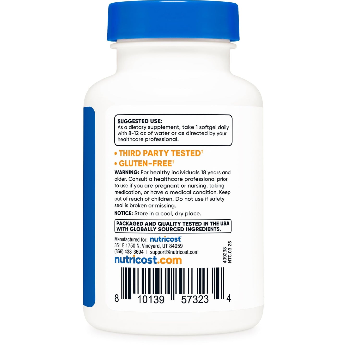 Nutricost Vitamin D3 5,000 IU (125mcg), 240 Softgels - Non-GMO and Gluten Free Vitamin D - Medaid International