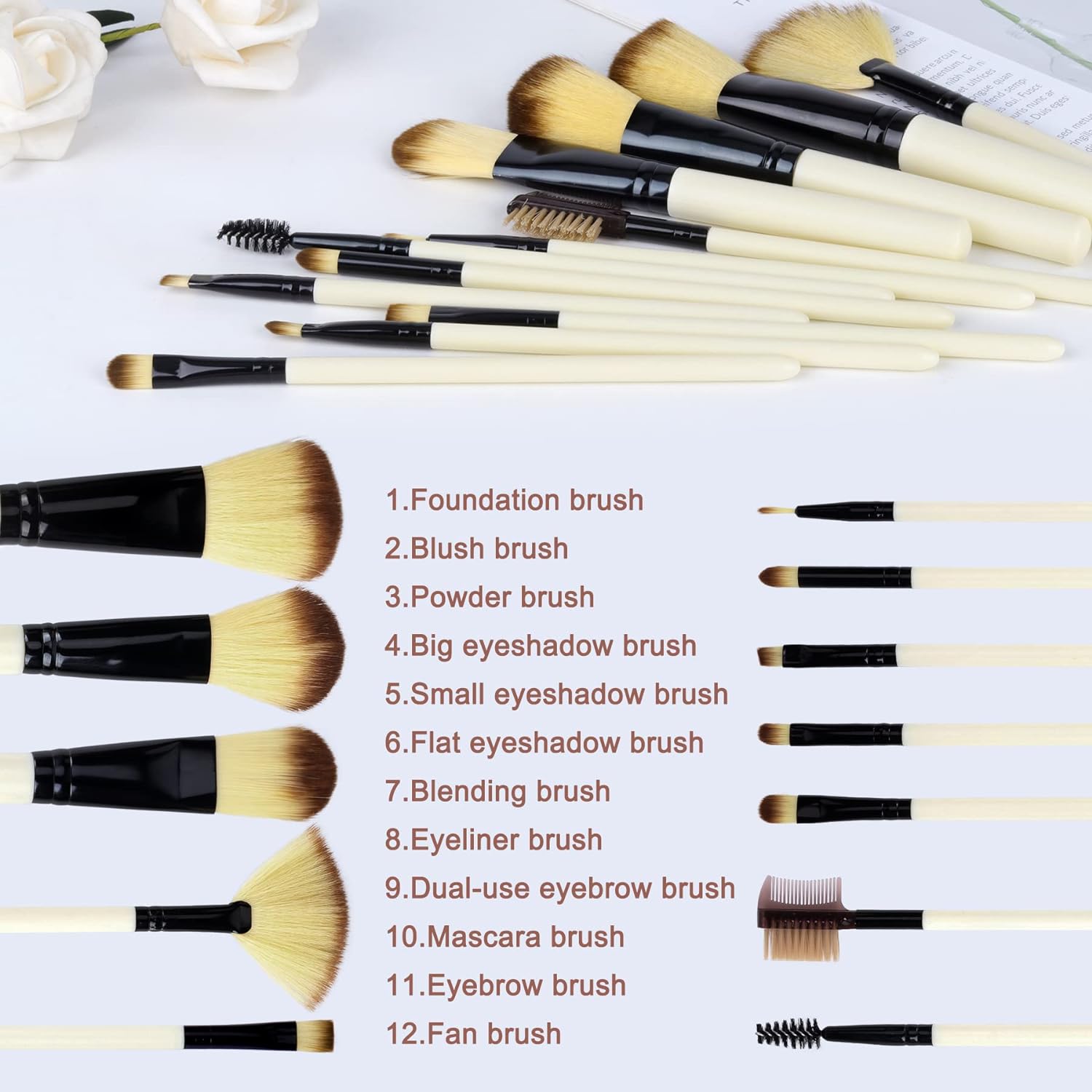 12 Makeup Brushes Set - Medaid International