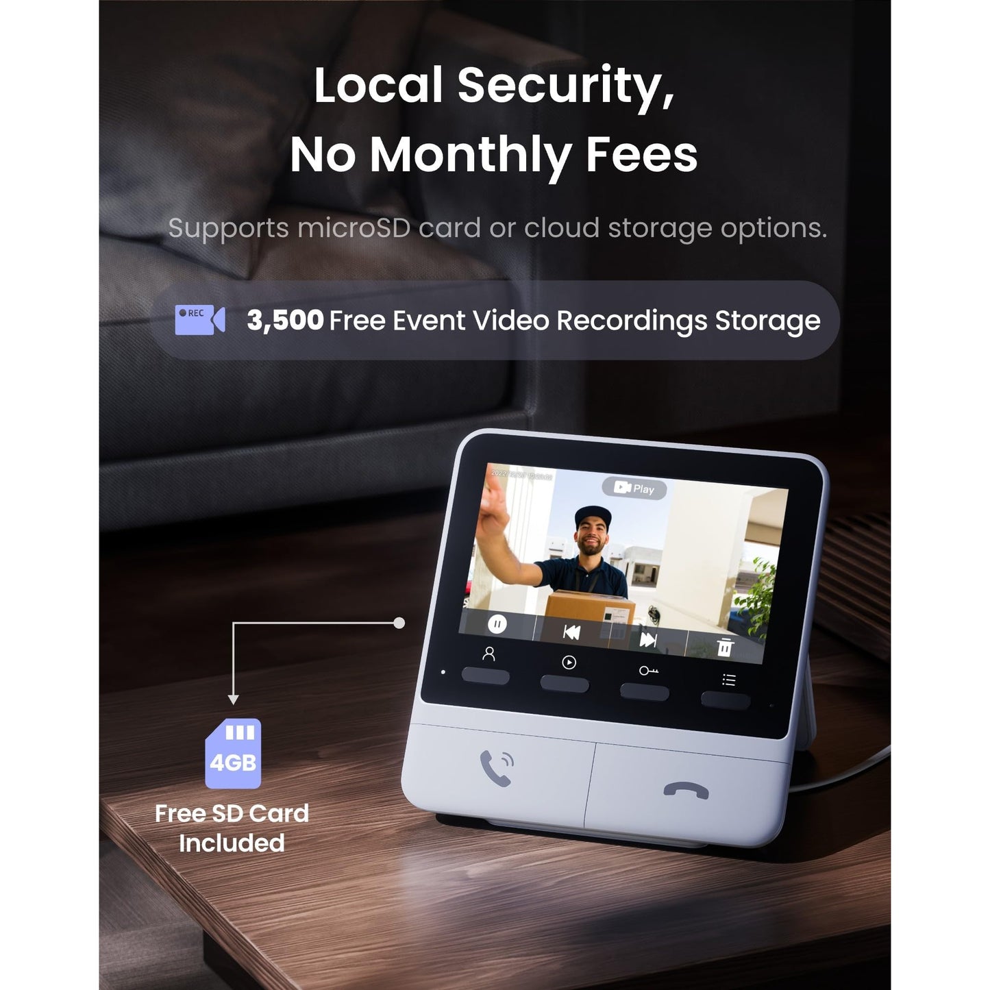 SwitchBot Video Doorbell Camera Wireless with Monitor, No Subscription, 4.3 Inch Screen, Battery Powered, Head-to-Toe View, 2K FHD, 2-Way Audio, Motion Detection, Works with Alexa/Goole/Home Assistant - Medaid International