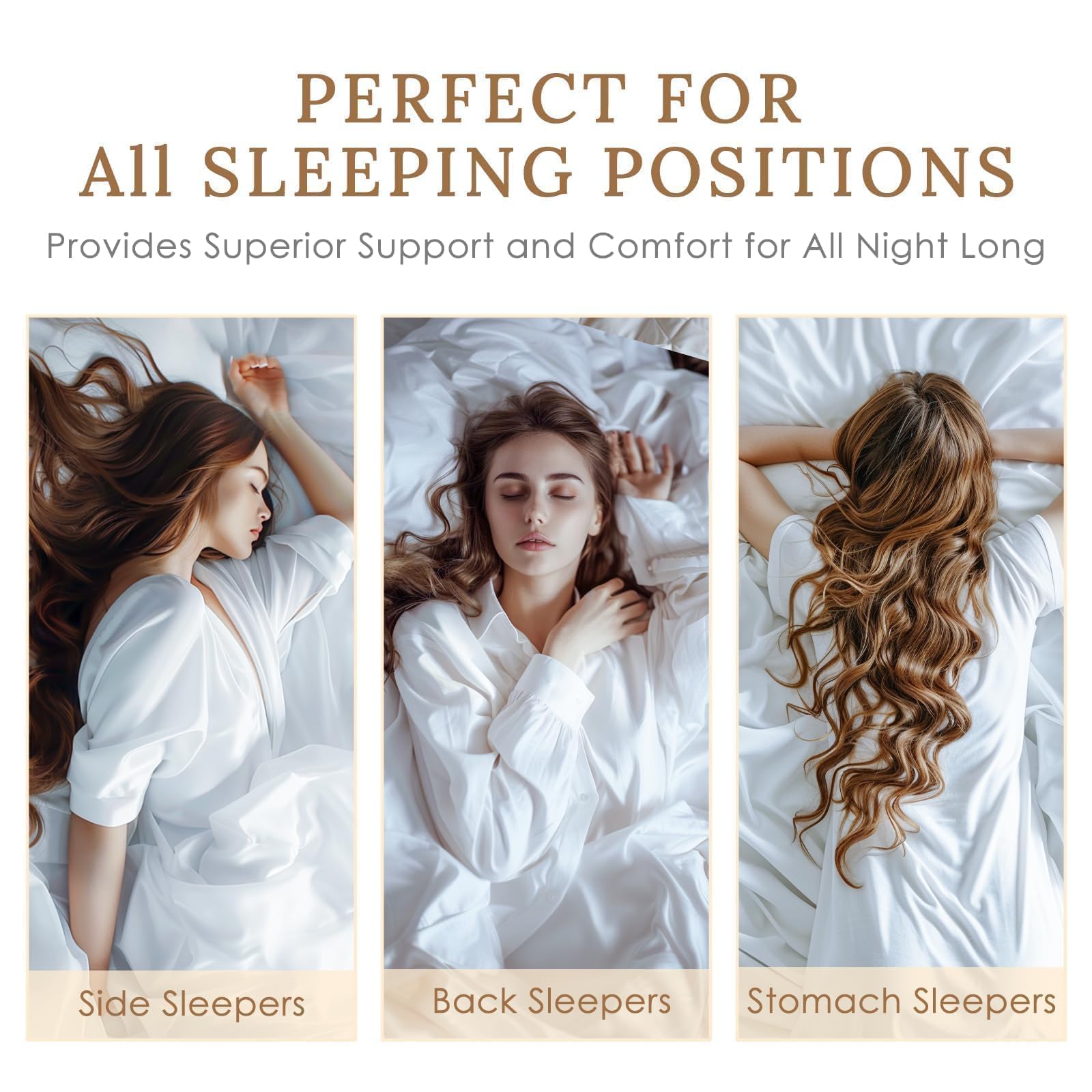 HUXMEYSON Pillows Standard Size Set of 4, Bed Pillows Set of 4, Down Alternative Luxury Hotel Pillows for Sleeping and for Side and Back Sleepers - Medaid International