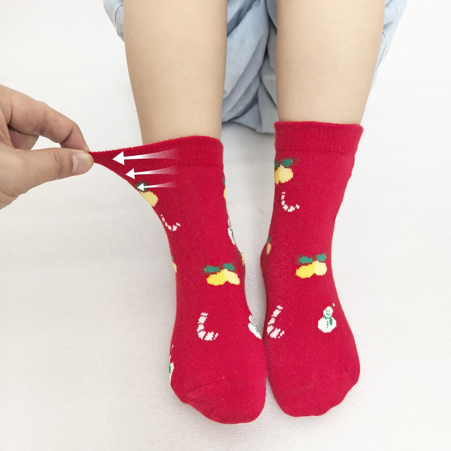 PAPPNTI 5 pairs Christmas Socks Kids Cartoon Printed Xmas Socks Toddler Baby Holiday Festival Sock Children's Santa Sock Multicolor3 XL(7-10 years) - Medaid International