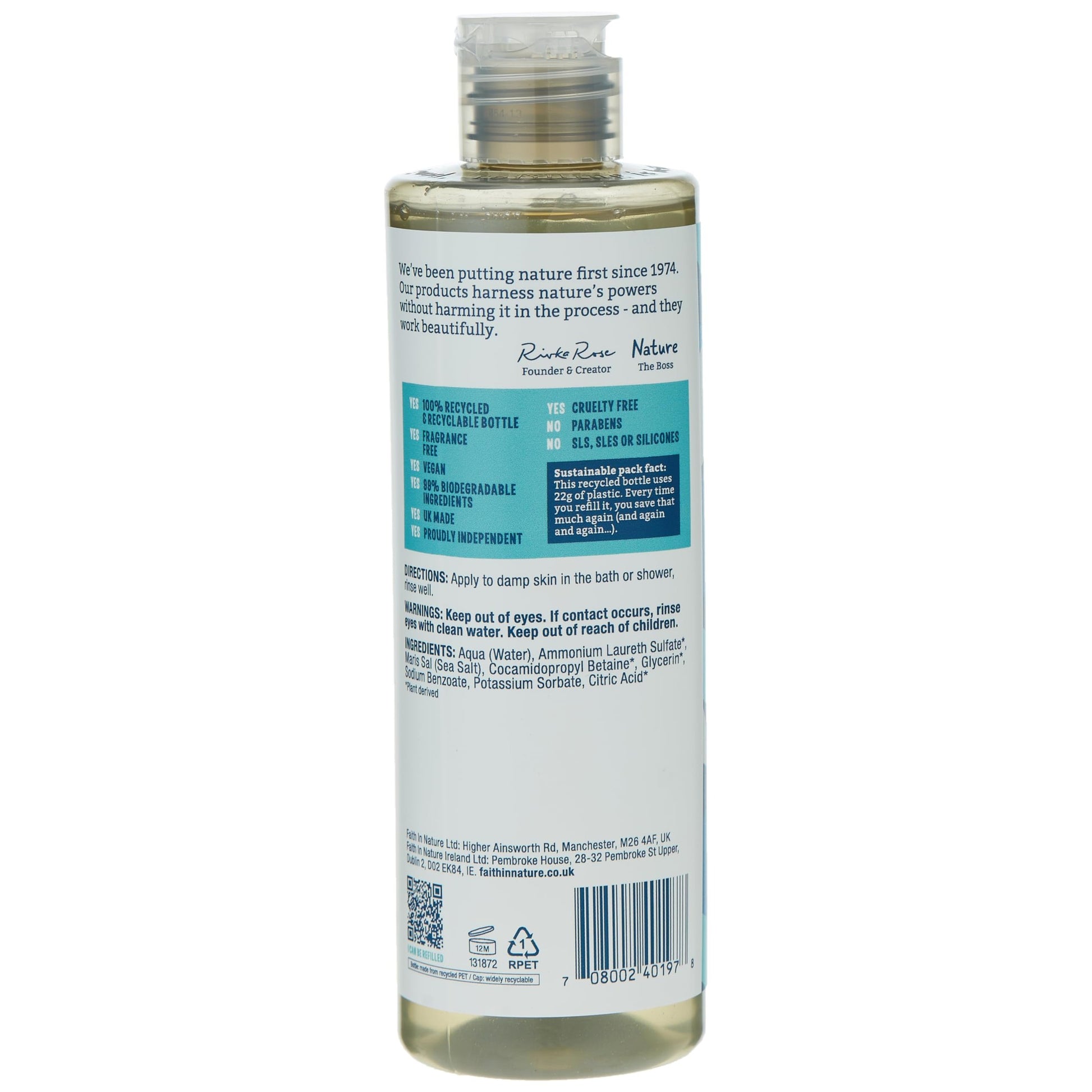 Faith in Nature Fragrance Free Shower Gel & Foam Bath 400ml - Medaid International