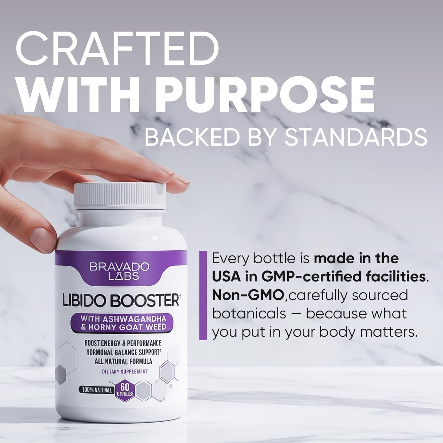 Bravado Labs Women’s Herbal Energy Supplement with Maca, Ashwagandha & Dong Quai – Plant-Based Capsules for Daily Balance, Focus & Wellness – 60 Vegan Capsules - Medaid International