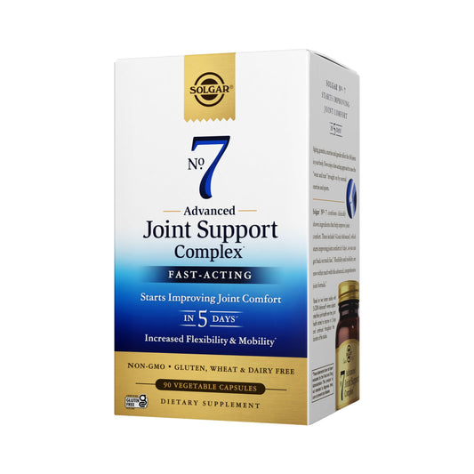 Solgar No. 7 - Joint Support and Comfort - 90 Vegetarian Capsules - Increased Mobility & Flexibility - Gluten-Free, Dairy-Free, Non-GMO - 90 Servings - Medaid International