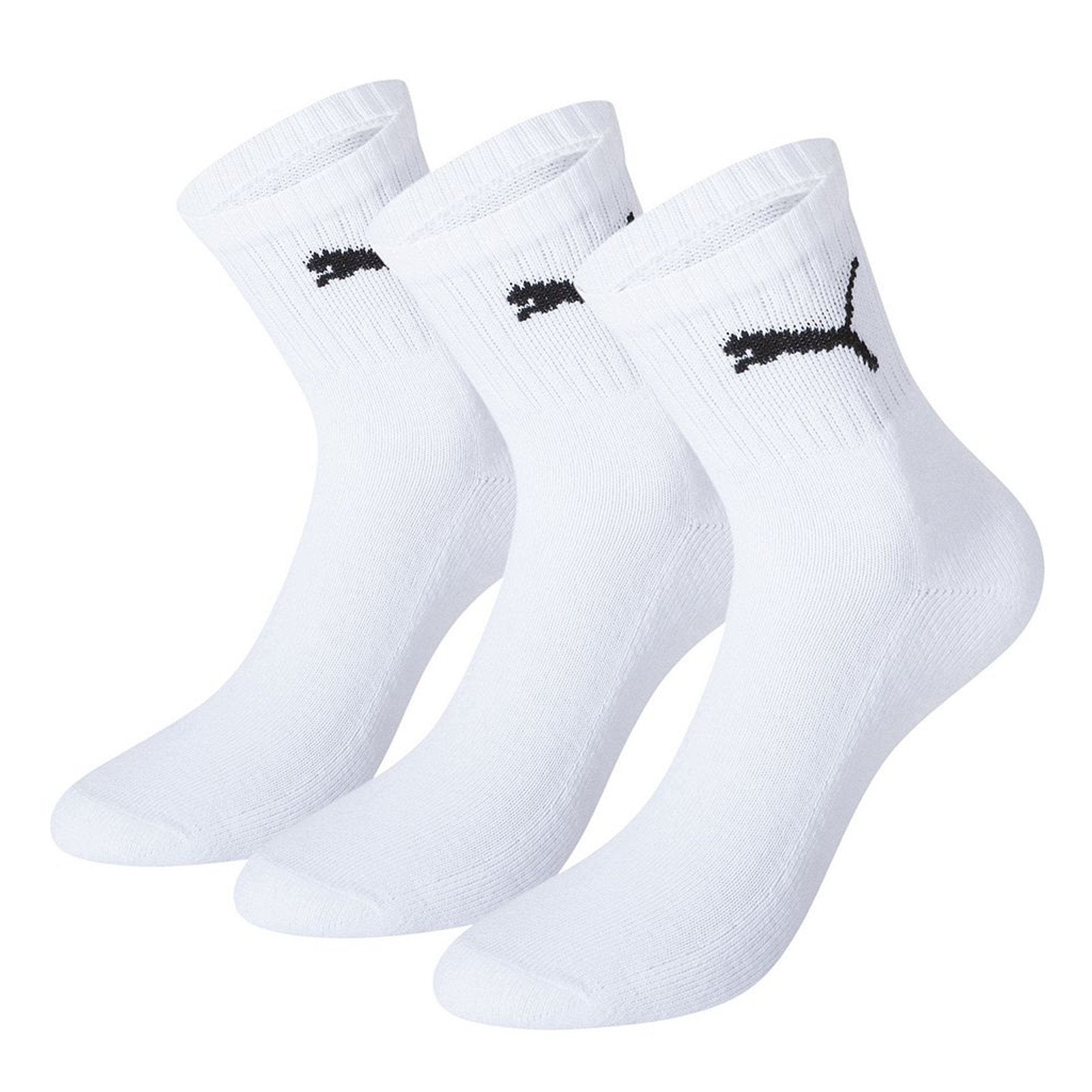 3 pair Puma Sport Socken Short Crew Tennis Socks Gr. 35 - 49 Unisex, color:300 - white, Socken & Strümpfe:39-42 - Medaid International