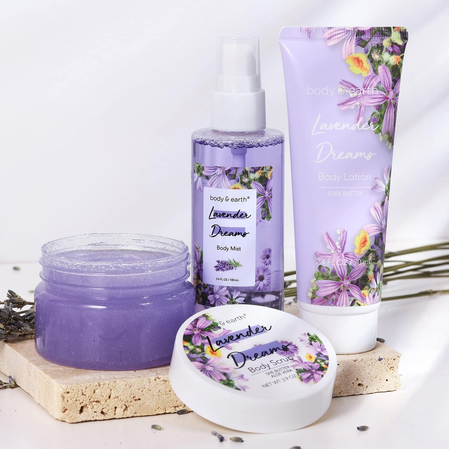 Fragrance Gift Set for Women, Body & Earth Morher's Day Gift, Body Mist & Body Lotion & Shower Gel, Perfume for Women, Valentine's Day Gift, Gift for Mom - Medaid International