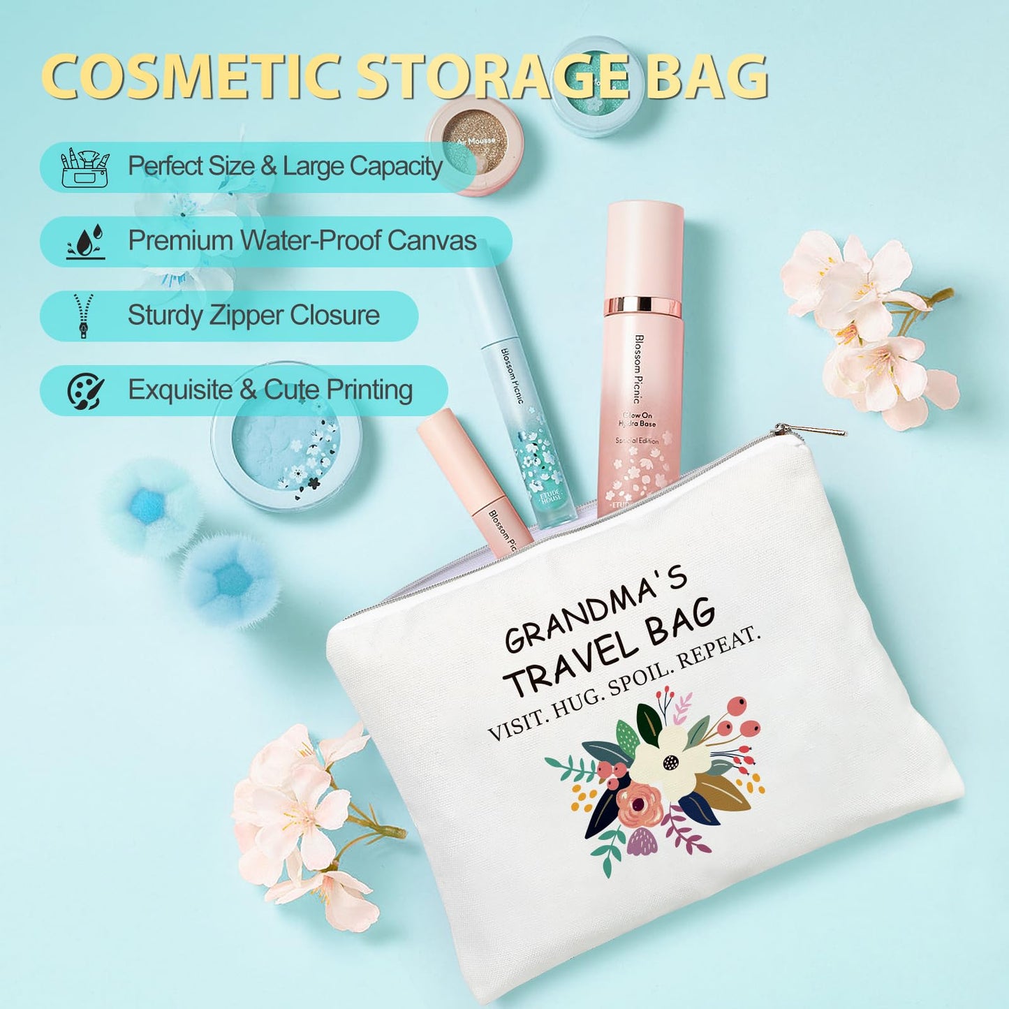 Suhctuptx Grandma Gift Set, Christmas & Birthday Gifts for Grandma, Funny Mother's Day Ideas for Grandparent & Nana Basket with Tote Bag - Medaid International