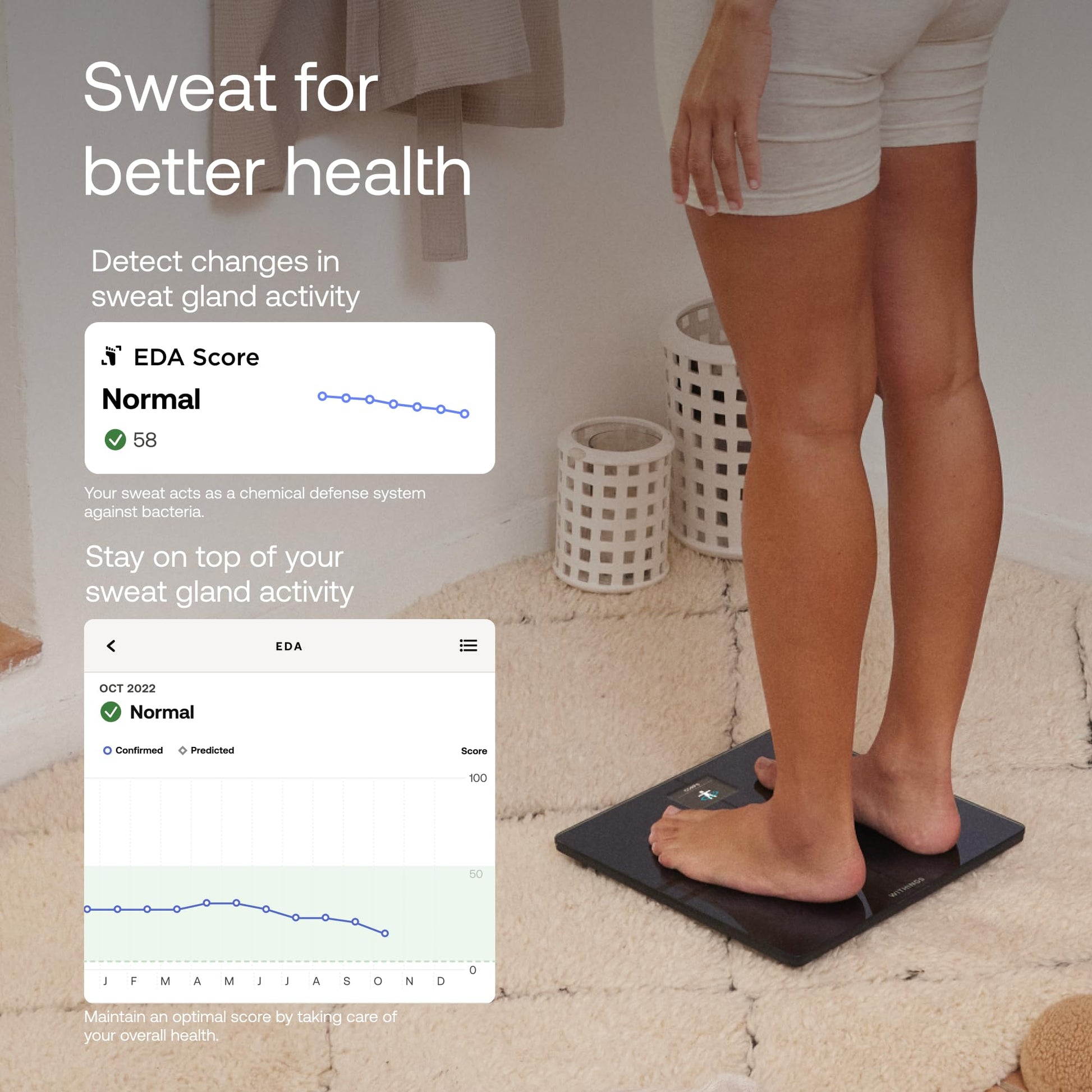 WITHINGS Body Comp - Scale for Body Weight and Complete Body Analysis, Wi-Fi & Bluetooth, Baby Digital Scale, Accurate Visceral Fat, Heart Health, Scales Compatible with Apple, FSA/HSA - Medaid International