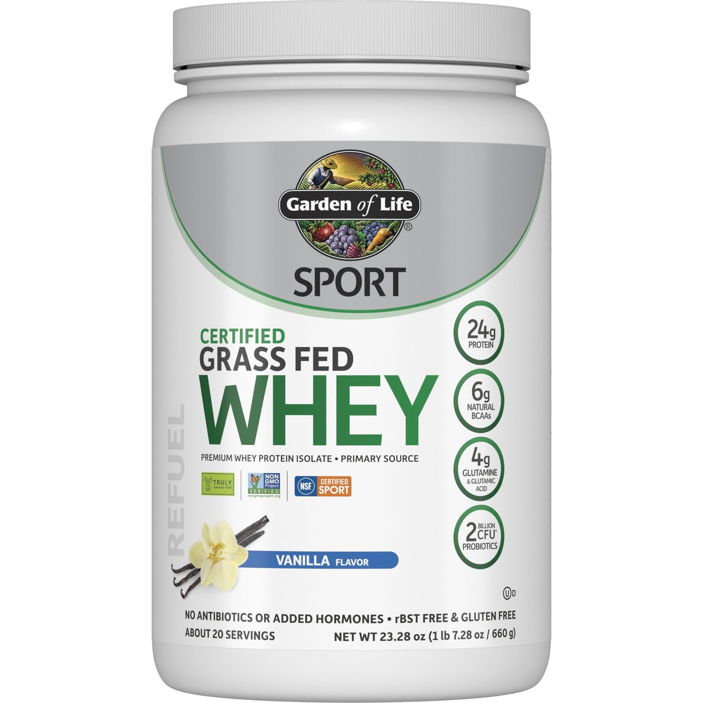 Garden Of Life, Protein Powder Sport Whey Grass Fed Vanilla, 23 Ounce - Medaid International