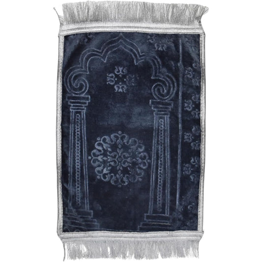 Children Kids Muslim Prayer Rug Mat Carpet Gebetsteppich Mat Islamic Gift Eid Ramadan Small Size Janamaz Muslim Gray - Medaid International