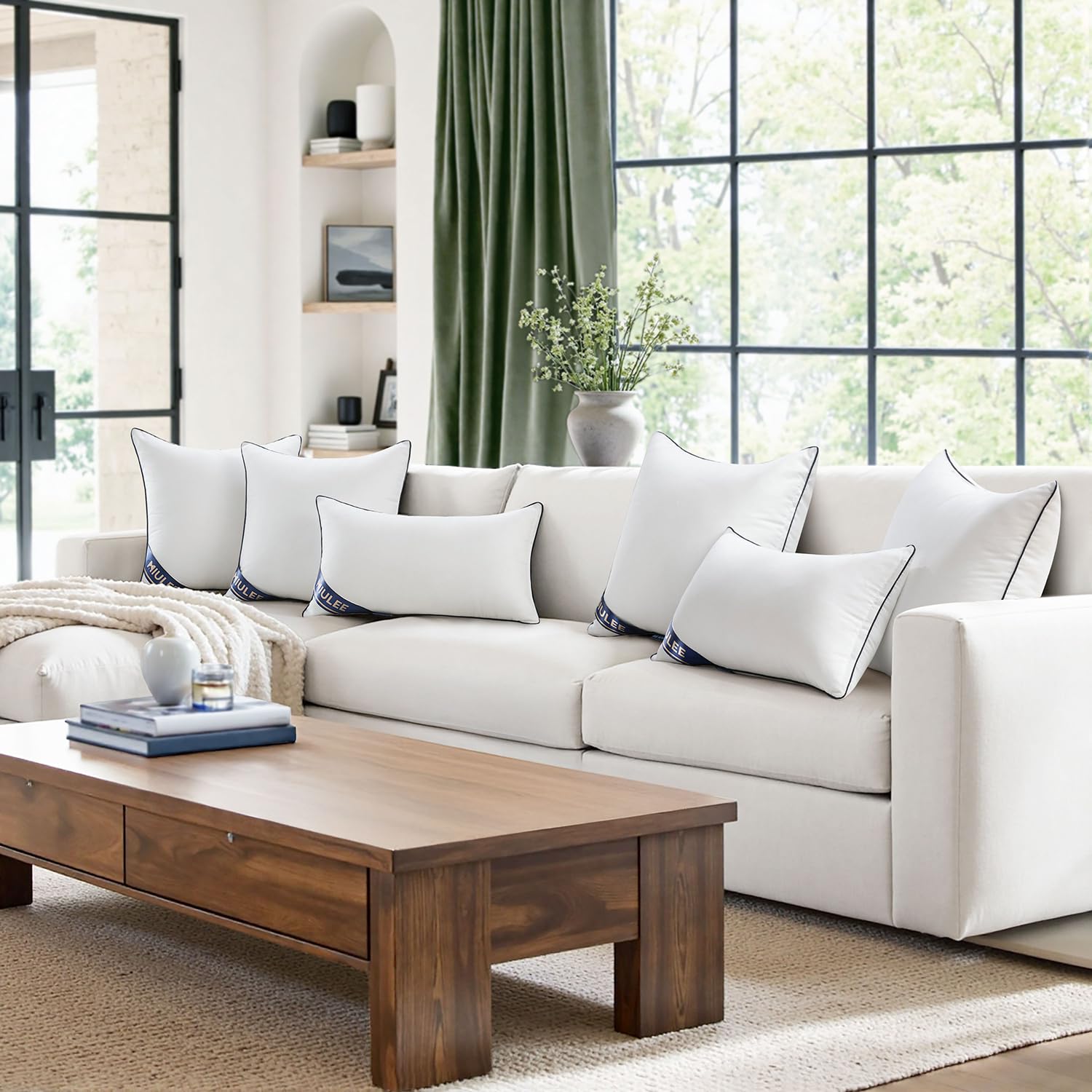 MIULEE 18x18 Pillow Inserts Set of 2 Throw Pillows 18 Inch Premium Down Alternative Pillow Inserts Decorative Pillow Stuffer for Sofa, Couch (18x18 inch, Set of 2) - Medaid International