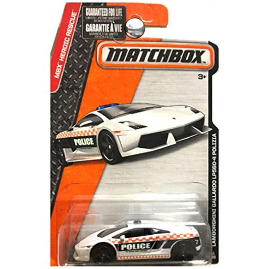 Matchbox 2015 MBX Heroic Rescue Lambo Gallardo LP 560-4 Police Polizia White - Medaid International