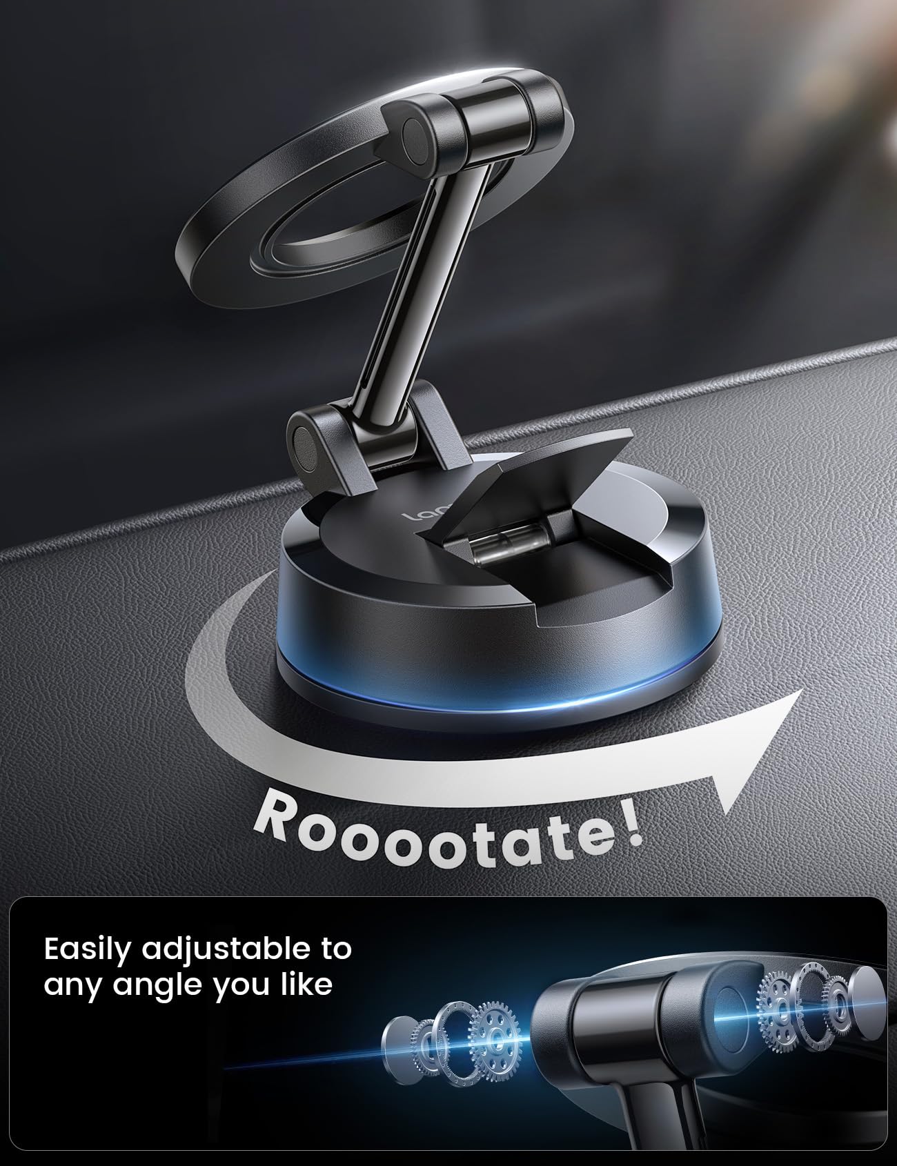 Lamicall Car Phone Mount [70LBS Powerful Suction] for Magsafe Car Mount, 360° Adjustable Suction Cup Phone Mount Dashboard & Windshield for Truck for iPhone 17 All Smartphone - Medaid International
