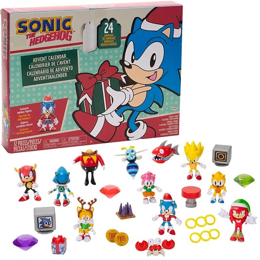 Sonic The Hedgehog Advent Calendar 2025 - 24 Surprises with Exclusive Collectible 2.5 Inch Holiday Action Figures! - Medaid International