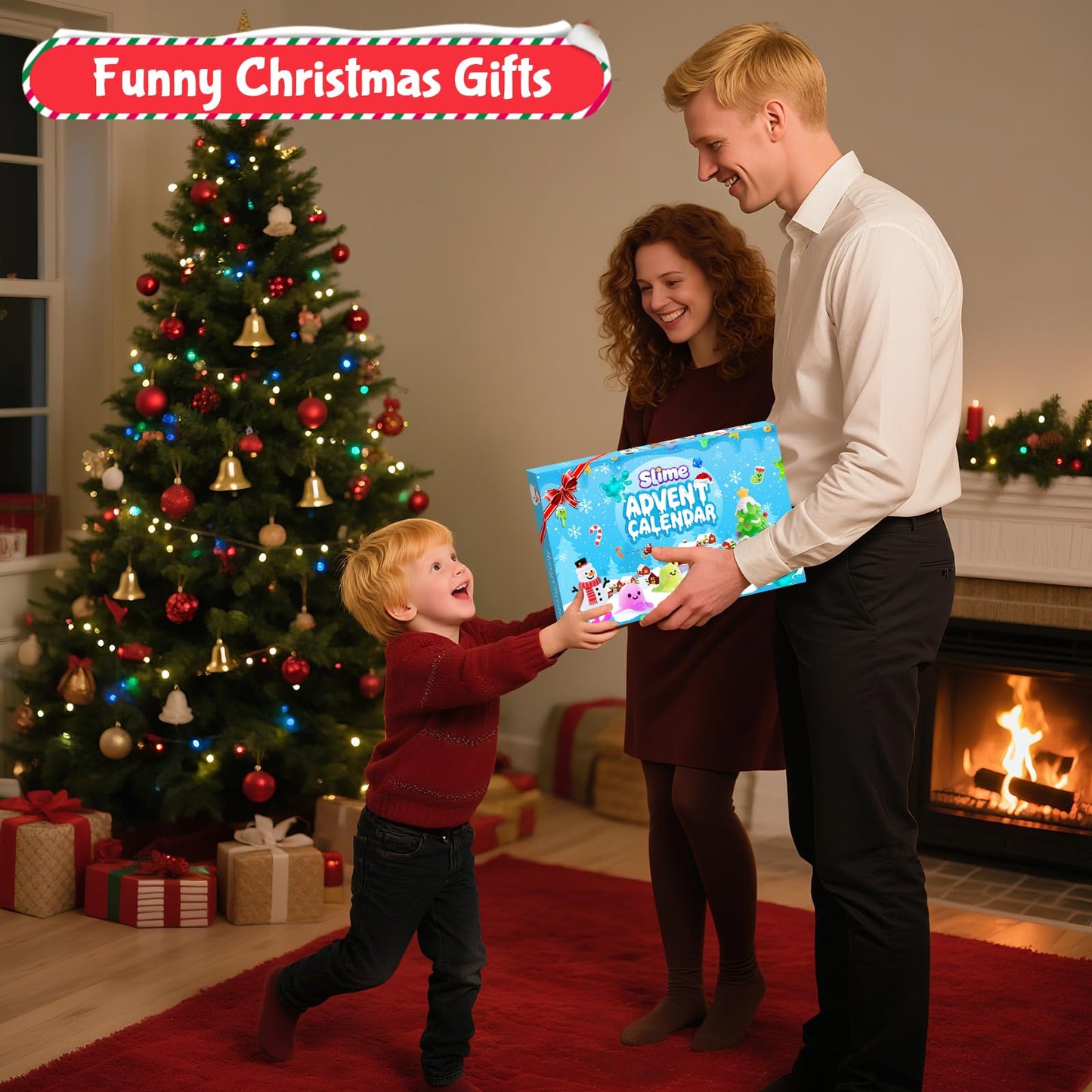 Advent Calendar 2025 Blue Fluffy Butter Slime Kit Countdown to Christmas DIY Cloud Crystal Slime Kit 24 Days of Surprises Fun for Boys and Girls Teen Ages 6 and Up - Medaid International