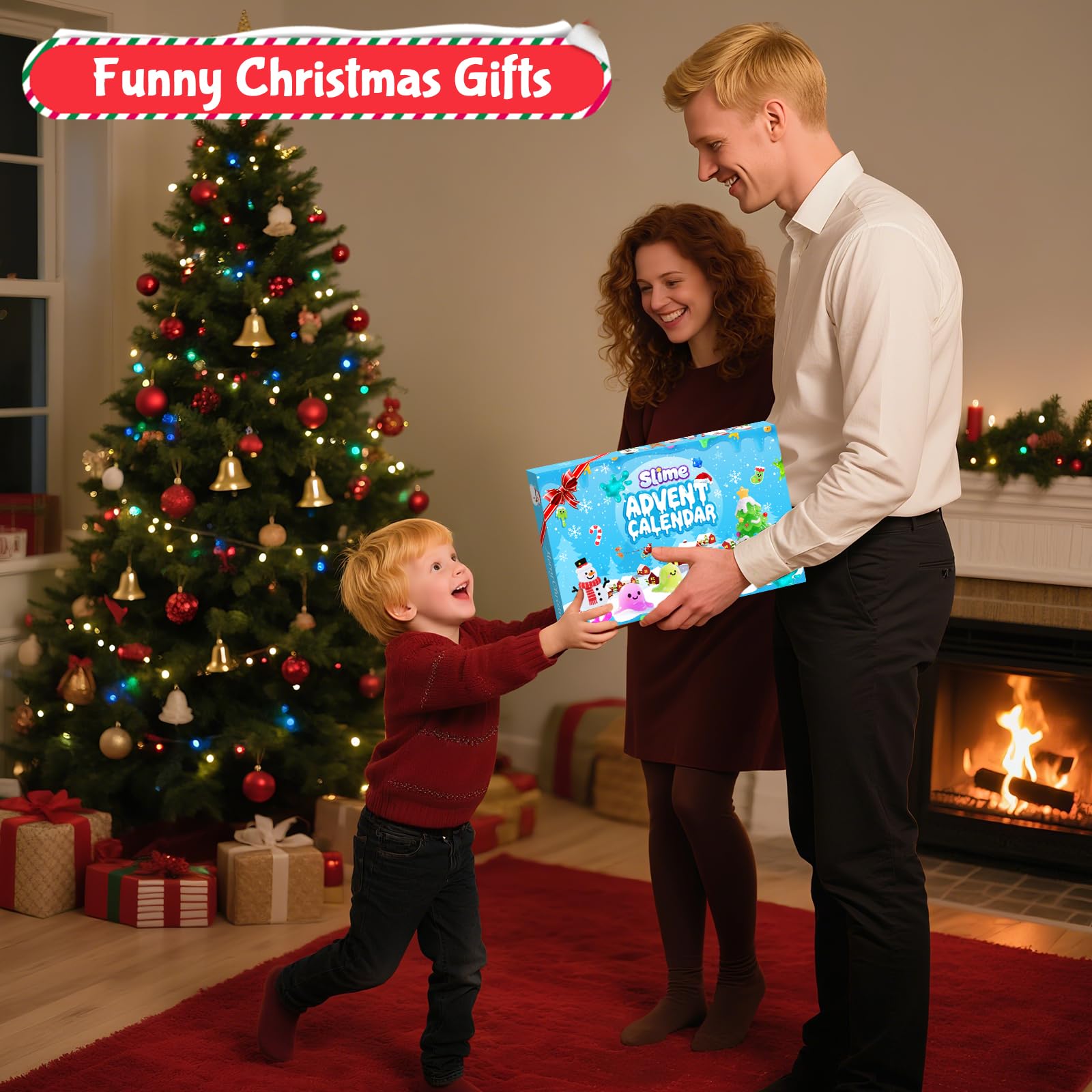 Advent Calendar 2025 Blue Fluffy Butter Slime Kit Countdown to Christmas DIY Cloud Crystal Slime Kit 24 Days of Surprises Fun for Boys and Girls Teen Ages 6 and Up - Medaid International