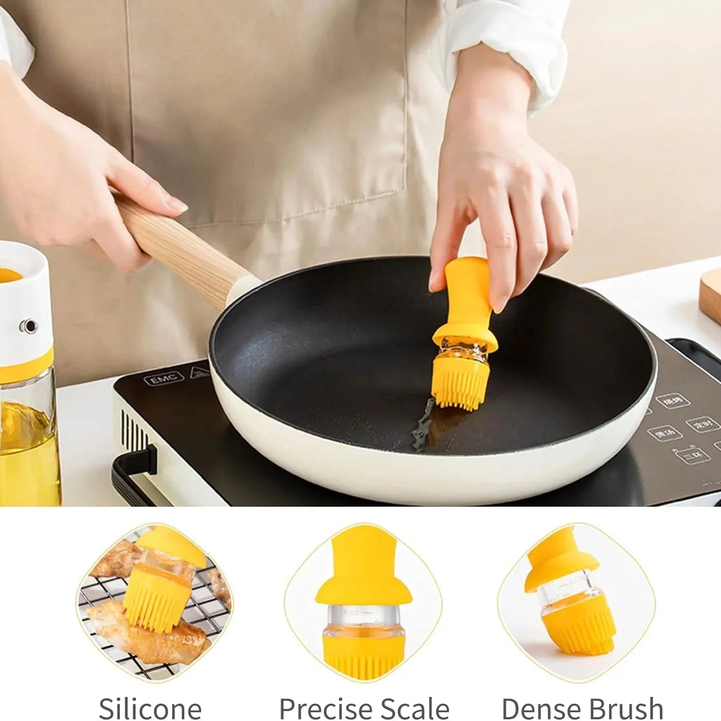 3 in 1  Oil Dispenser With Brush - Medaid International