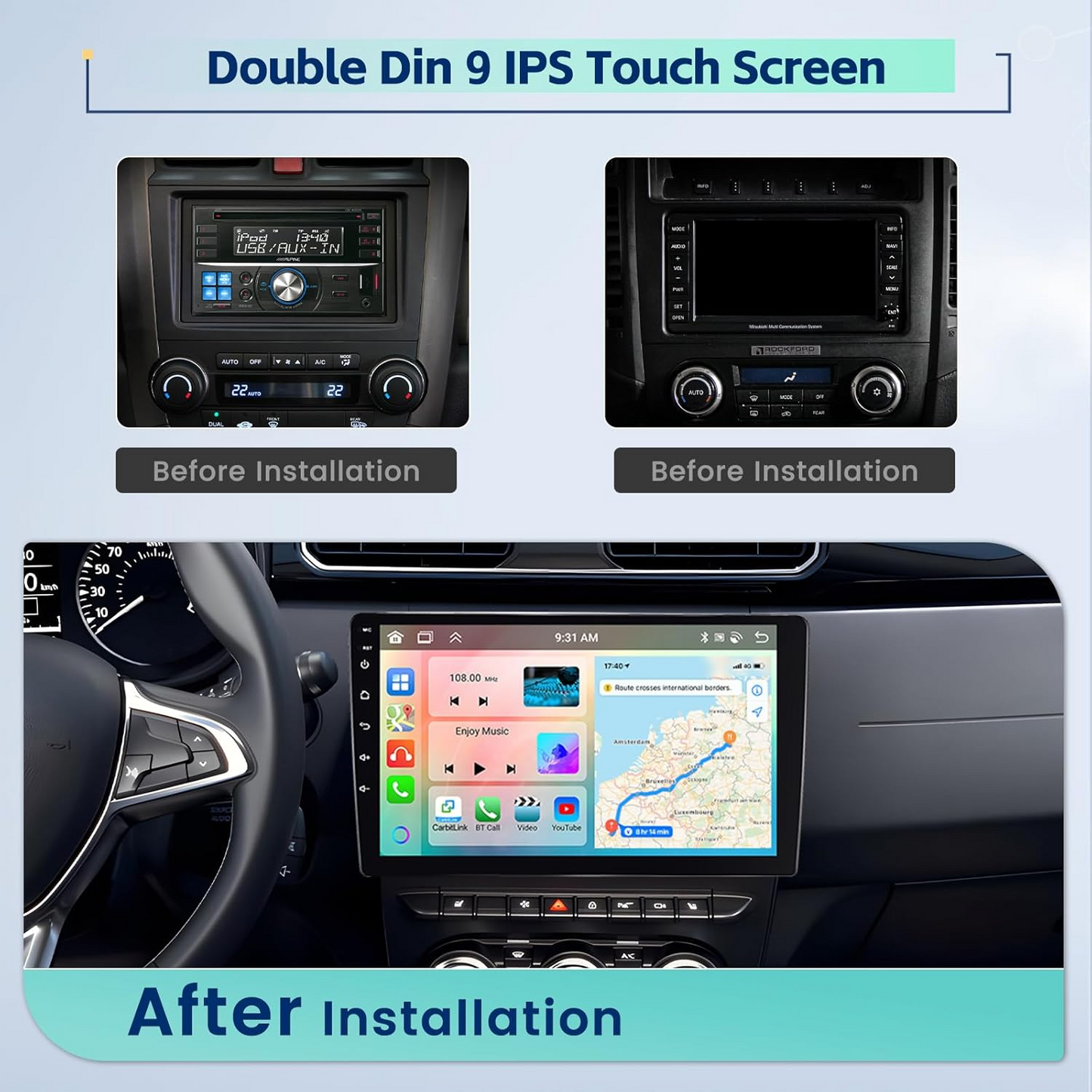 9 inch Car Android Radio Player 4GB/64GB - Medaid International