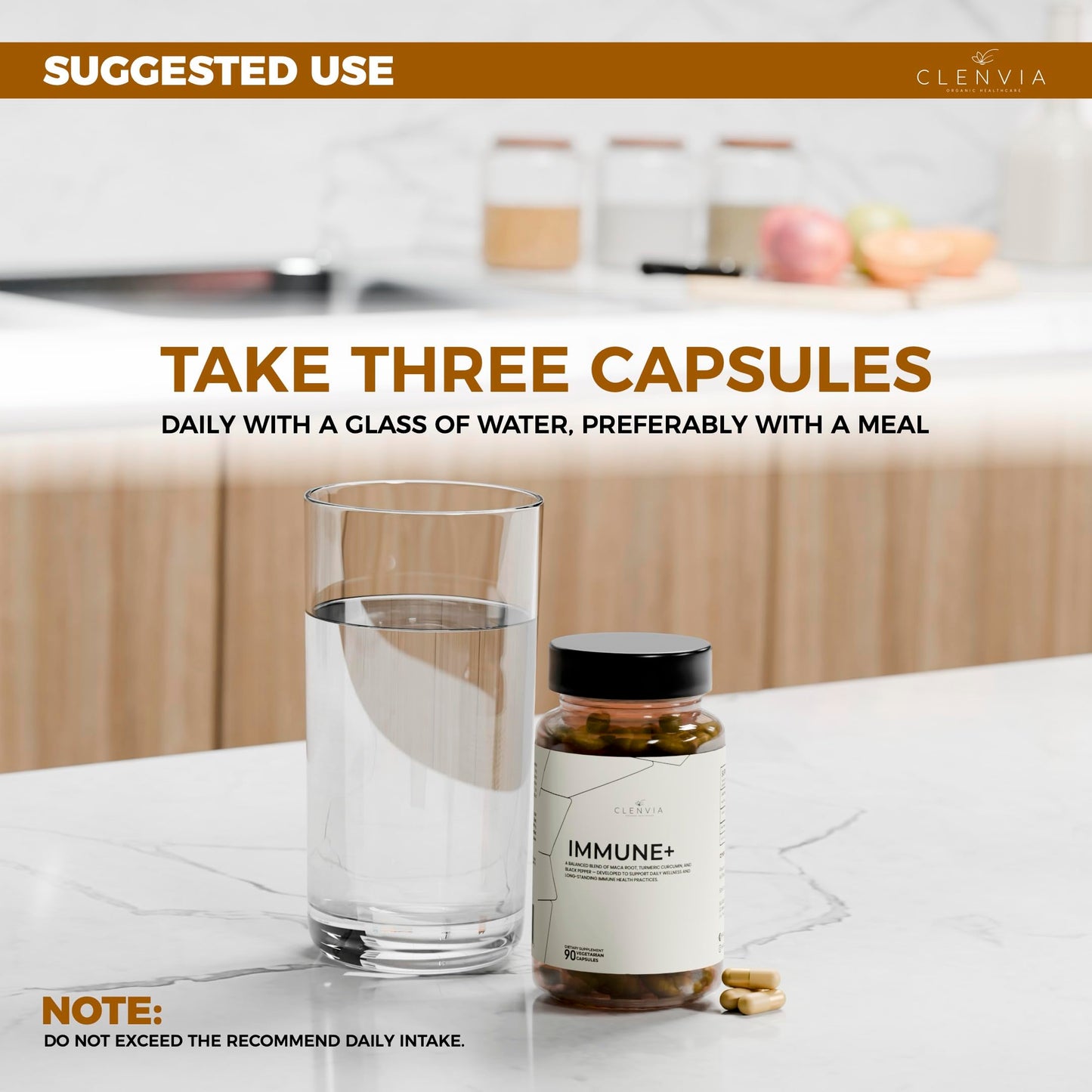 Immune Support Supplement – Advanced Herbal Blend with Turmeric, Maca Root & Black Pepper – Daily Wellness Formula – 90 Vegan Capsules – Made in USA - Medaid International