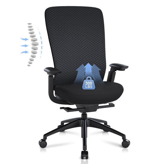 COLAMY Ergonomic Mesh Office Chair, Computer Executive Desk Chair, Ergonomic Office Chair Lumbar Support with Flexible Backrest, Slide Seat, Blackgrey - Medaid International