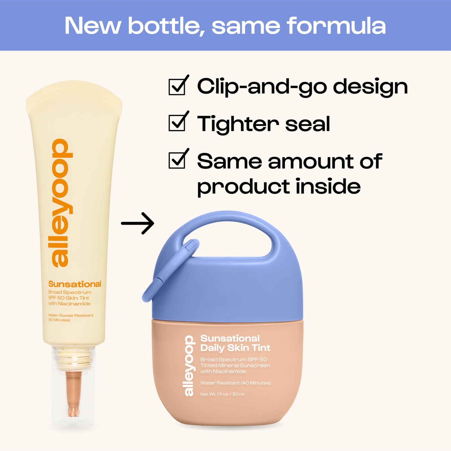 Alleyoop Sunsational Tinted Moisturizer SPF 50 for Face Broad Spectrum – 100% Mineral Face Sunscreen with Jojoba, Hydrating & Soothing Tinted Sunscreen, Vegan & Cruelty-Free (Solar) - Medaid International