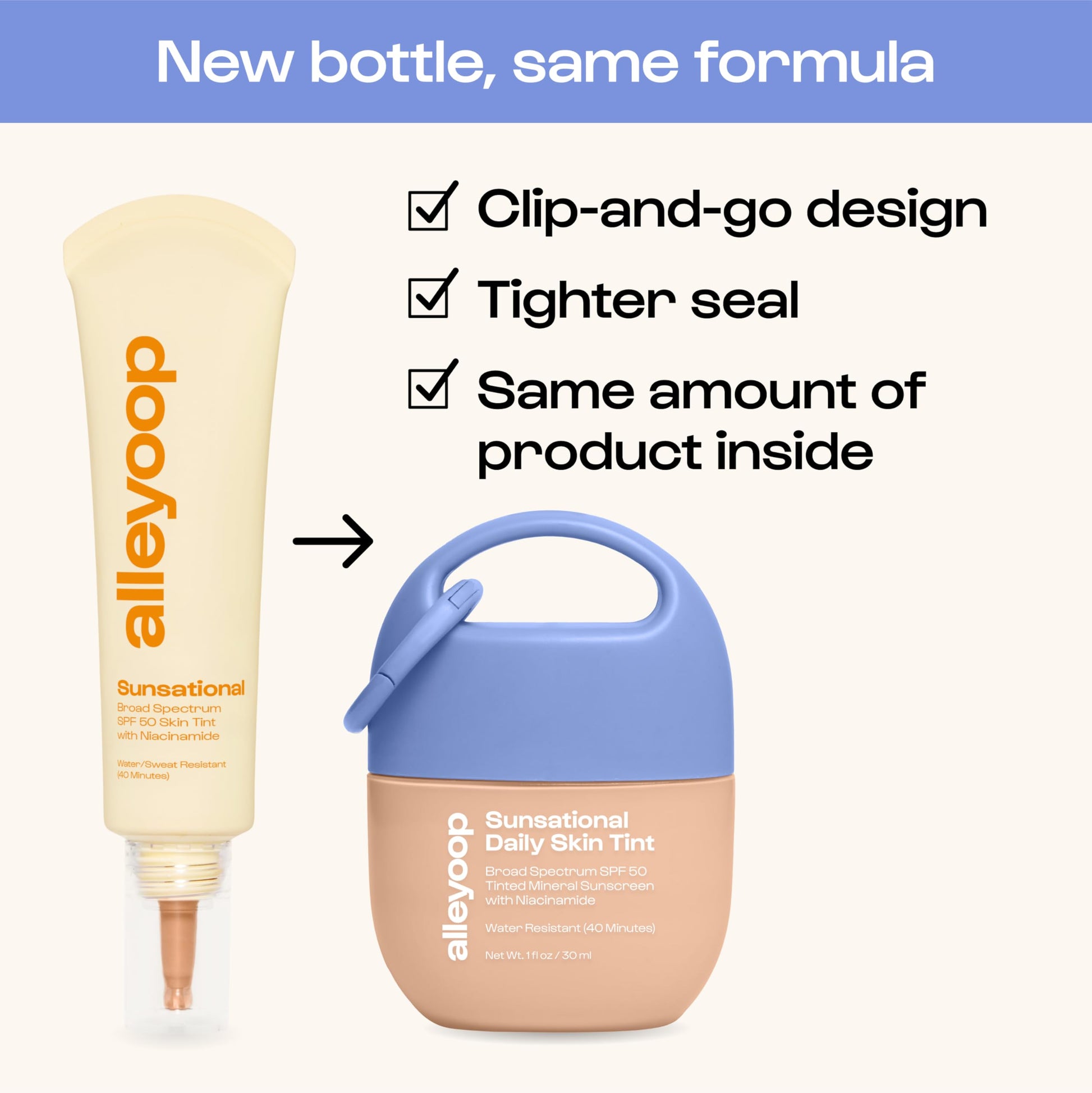 Alleyoop Sunsational Tinted Moisturizer SPF 50 for Face Broad Spectrum – 100% Mineral Face Sunscreen with Jojoba, Hydrating & Soothing Tinted Sunscreen, Vegan & Cruelty-Free (Solar) - Medaid International