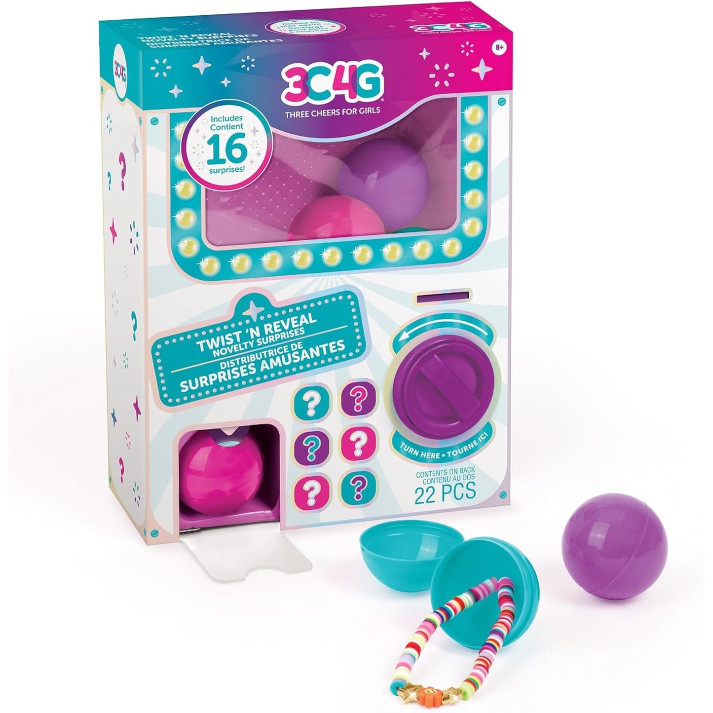 Twist 'N Reveal Novelty Surprises - Dispenses 16 Treasure - Medaid International